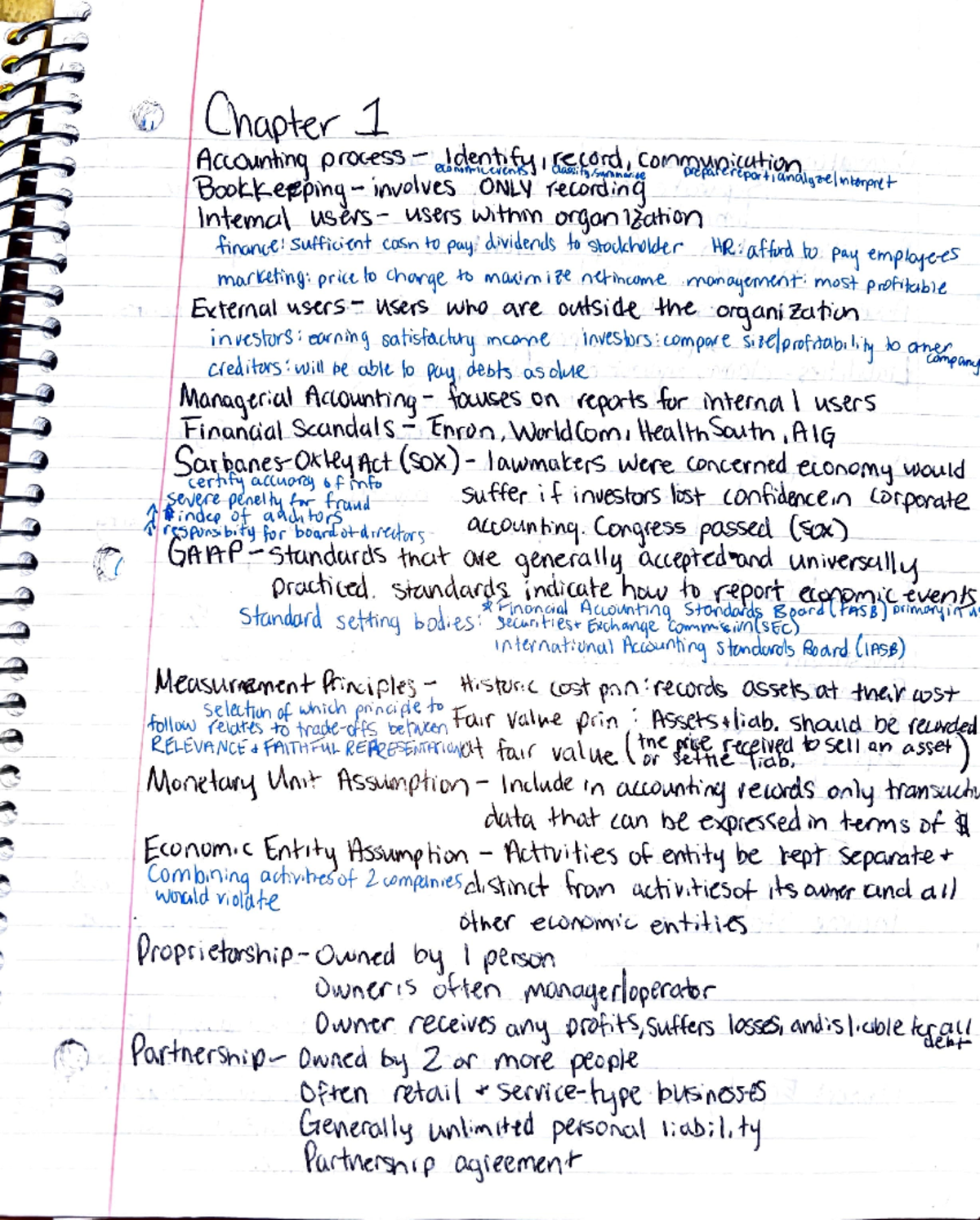 ACC 111 Ch 1 - Textbook Lesson Notes and Study Guide Summary - Studocu
