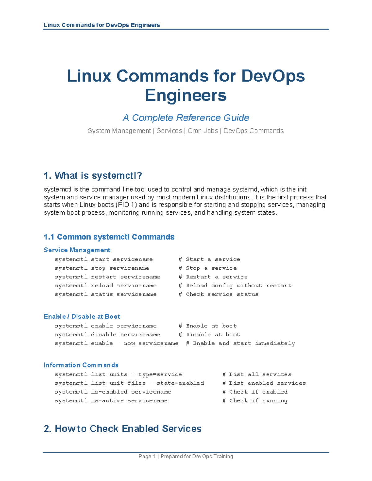 Linux Commands for DevOps Engineers: A Comprehensive Guide - Studocu