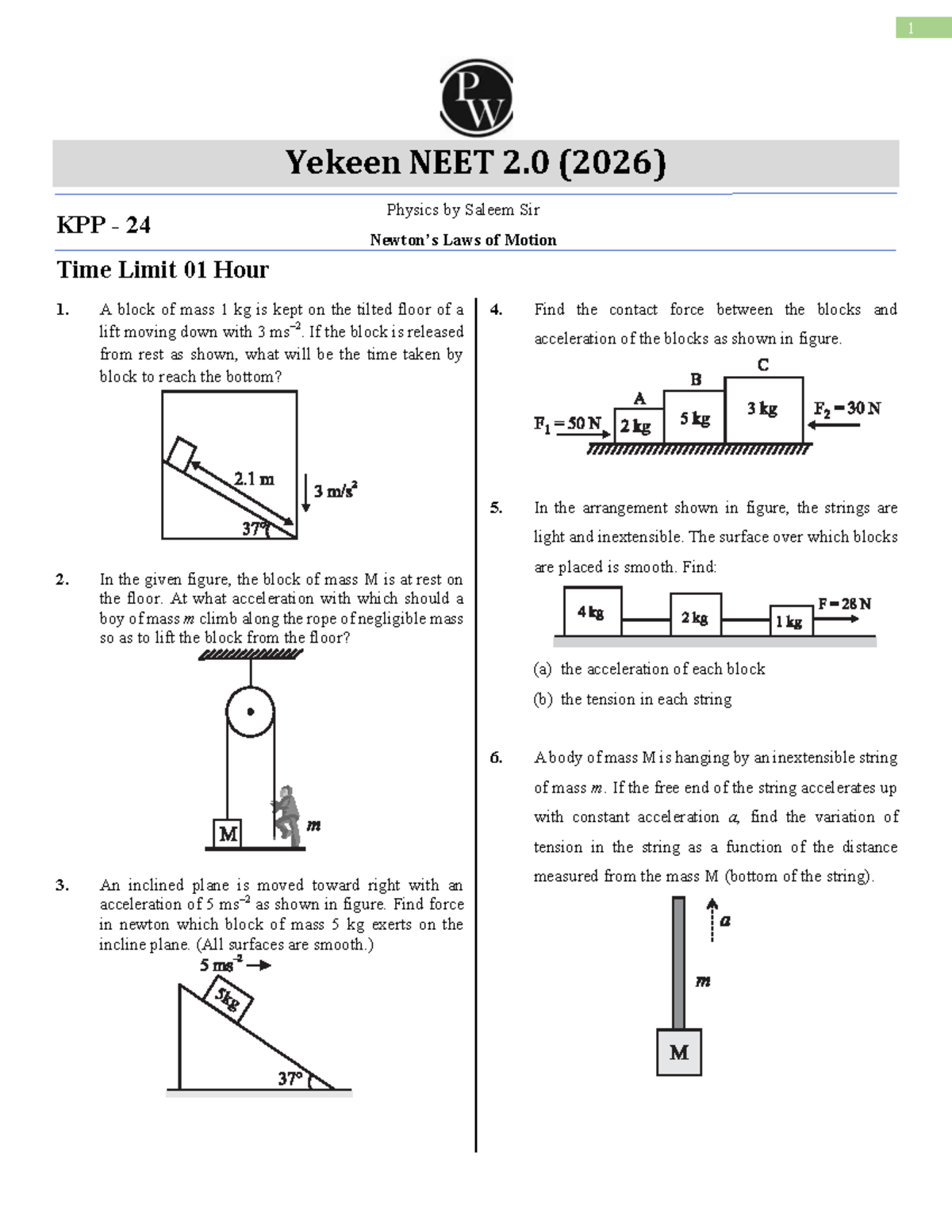 Newton's Laws of Motion - KPP 24 Physics Study Guide - Studocu