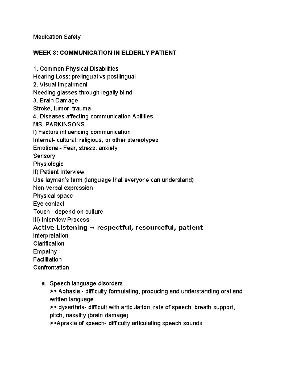 Medication Safety: Communication & Patient Care Strategies (PS 105 ...