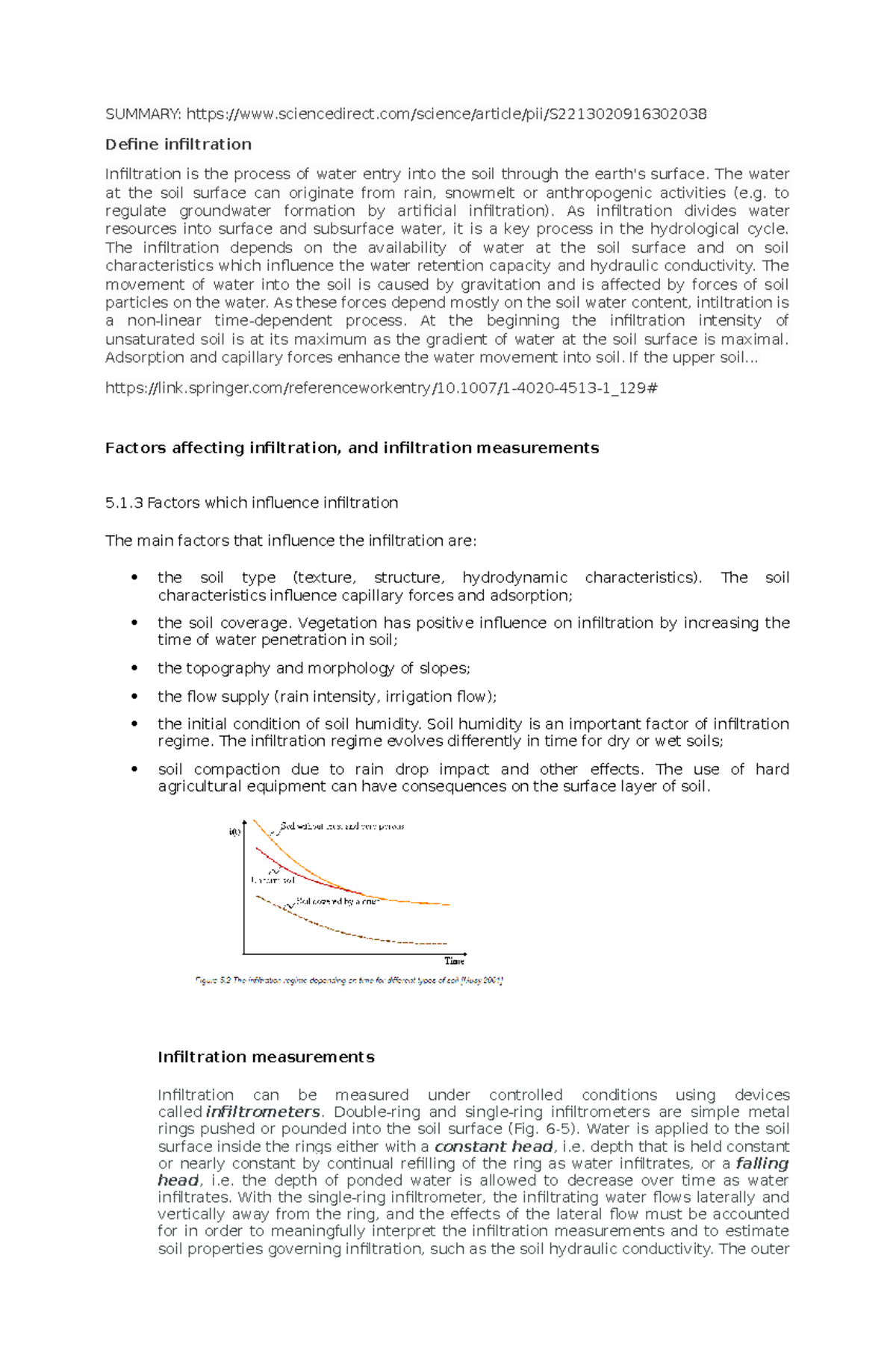 Infiltration Study: Factors, Measurements, and Models Analysis - Studocu