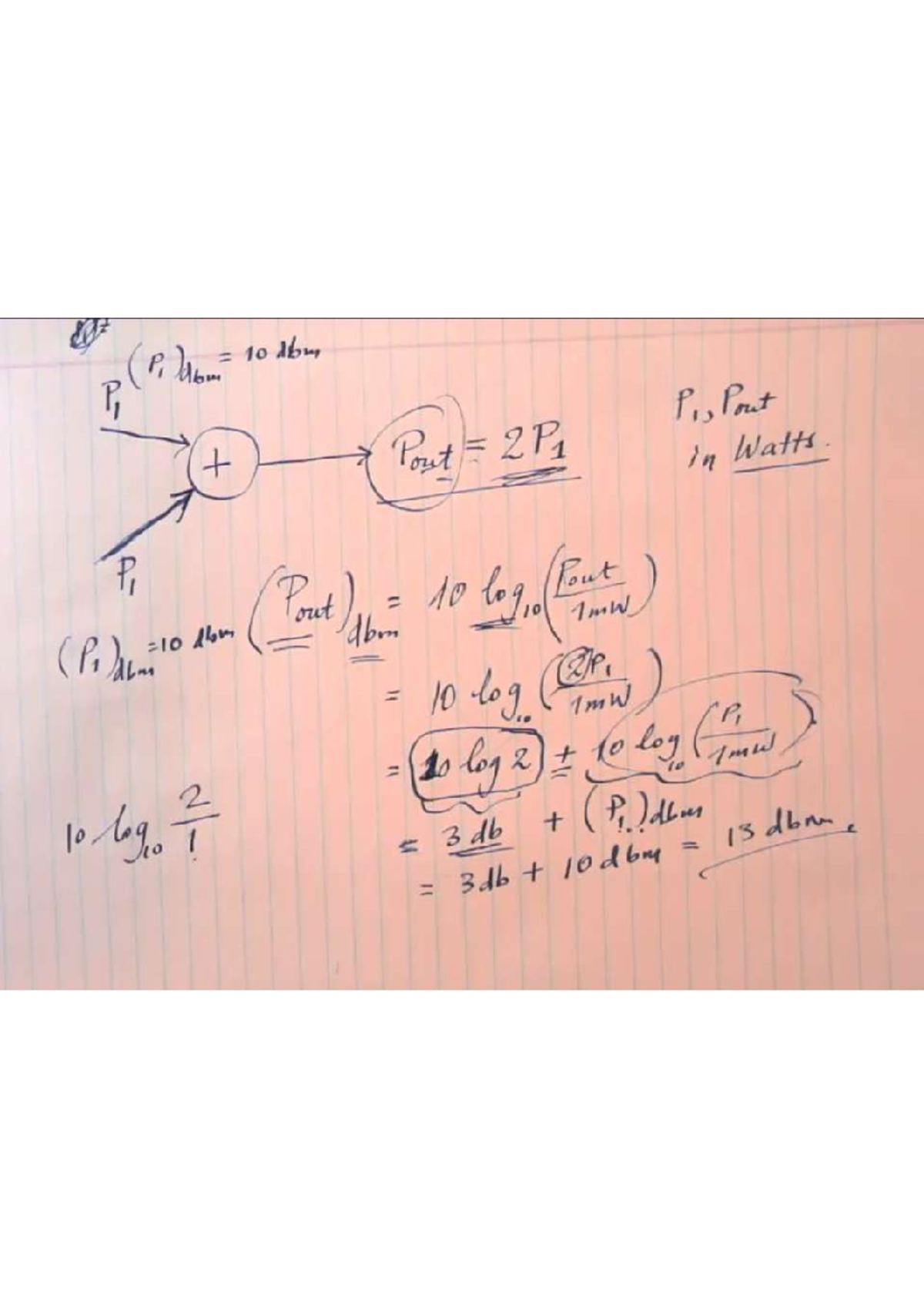 Tutorial 1: Signal Power Calculations in dBm and Watts - Studocu