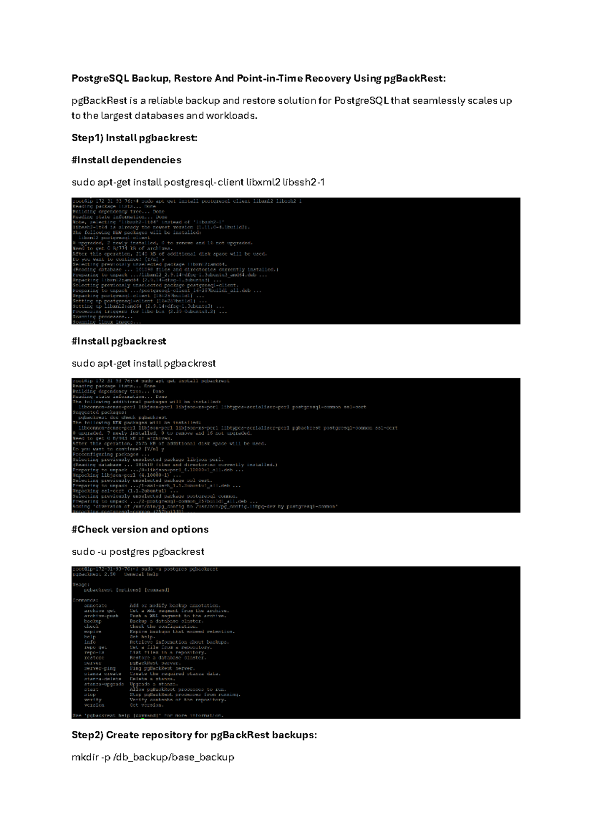 Postgre SQL backup restore Point in time pg Back Rest - PostgreSQL ...