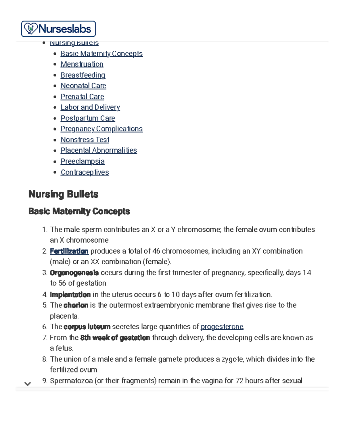 NUR 360 Maternity & Newborn Nursing Review: Essential Study Bullets ...