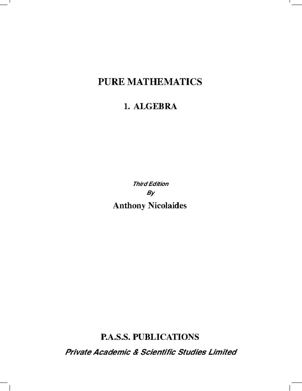 Pure mathematics 4: Differential calculus and applications notes - Studocu