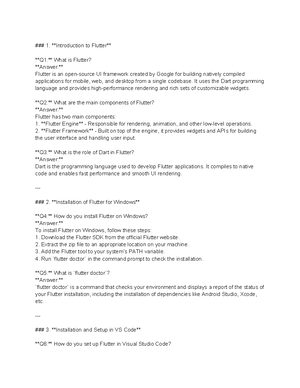 Flutter 537 - UI manual - Experiment No: 1 Date: Aim: Install Flutter ...