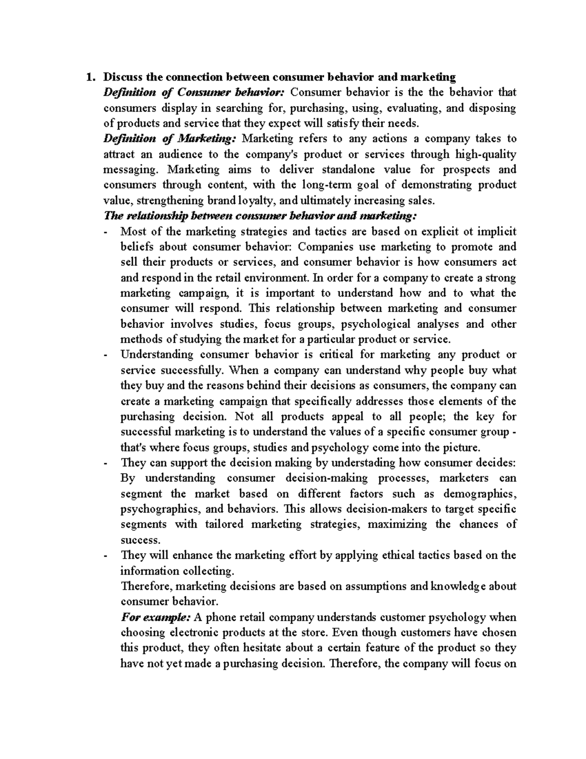 Consumer Behavior and Marketing Strategies: A Comprehensive Revision CB ...