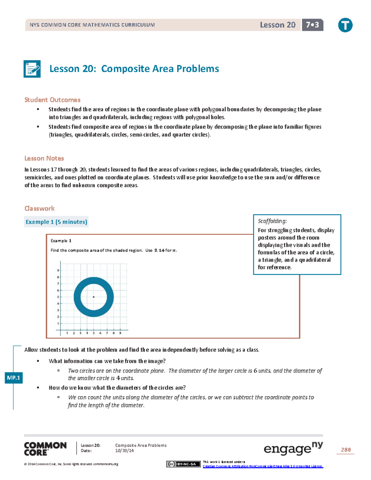 Lesson 20: Composite Area Problems - NYS Common Core Math G7 M3 - Studocu