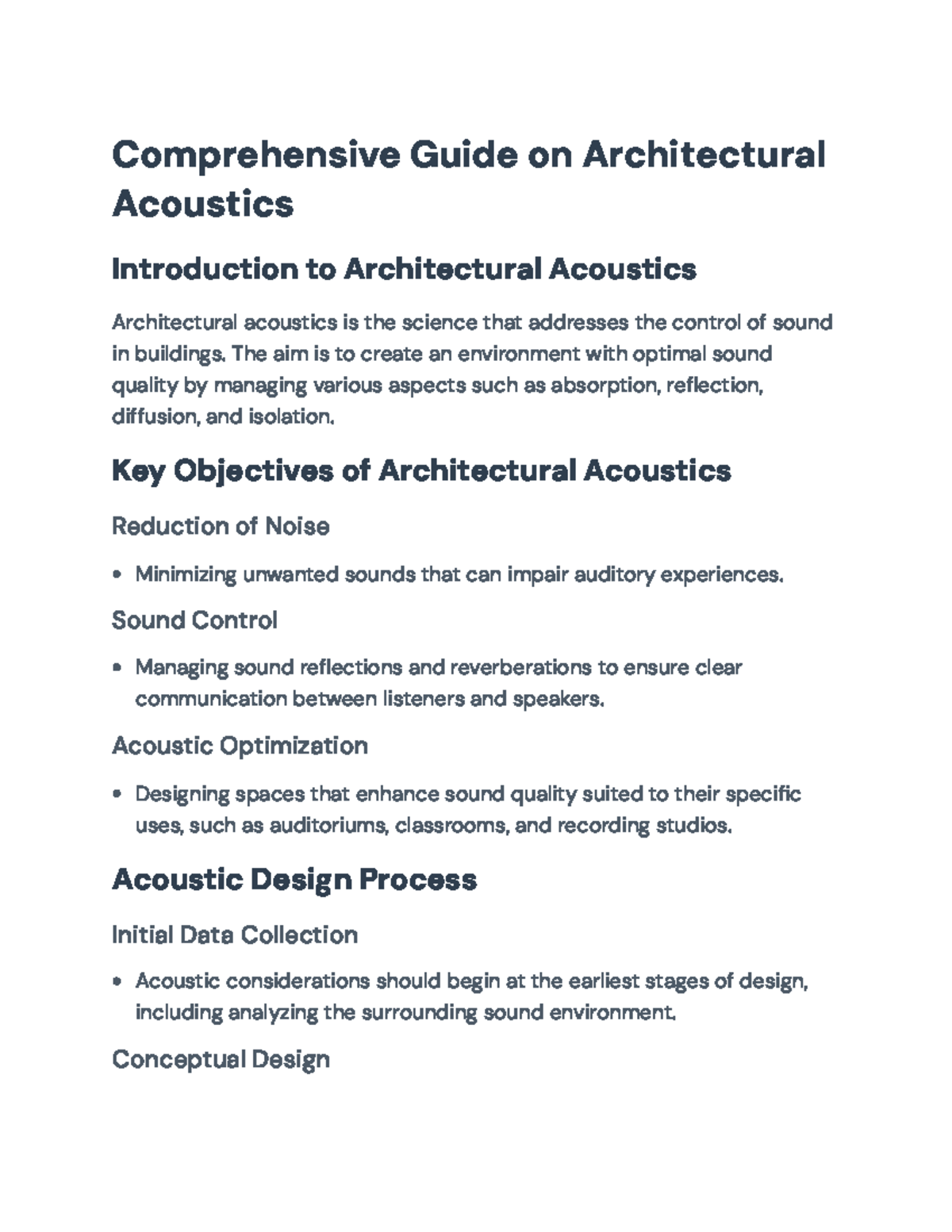 Architectural Acoustics: Comprehensive Guide to Sound Control and ...