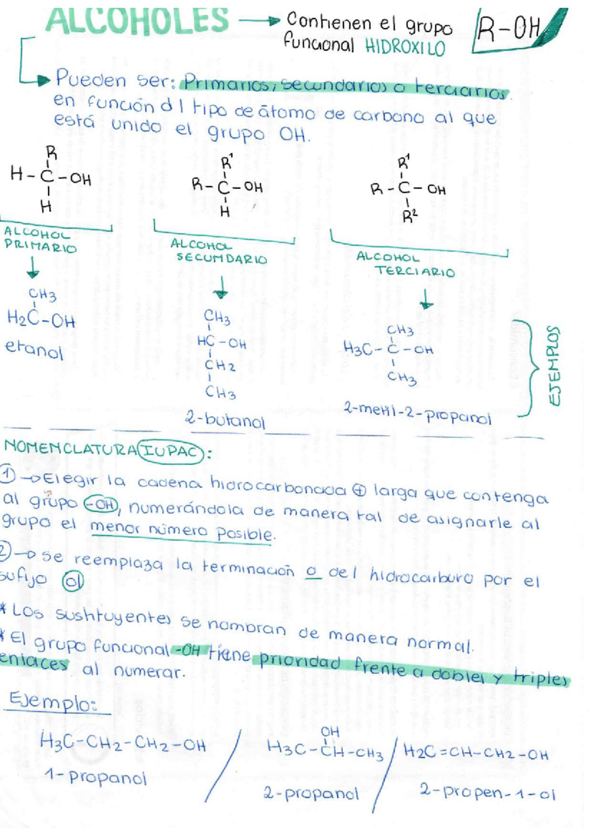 Alcoholes: Grupo Funcional Hidroxilo en Química Orgánica - Studocu