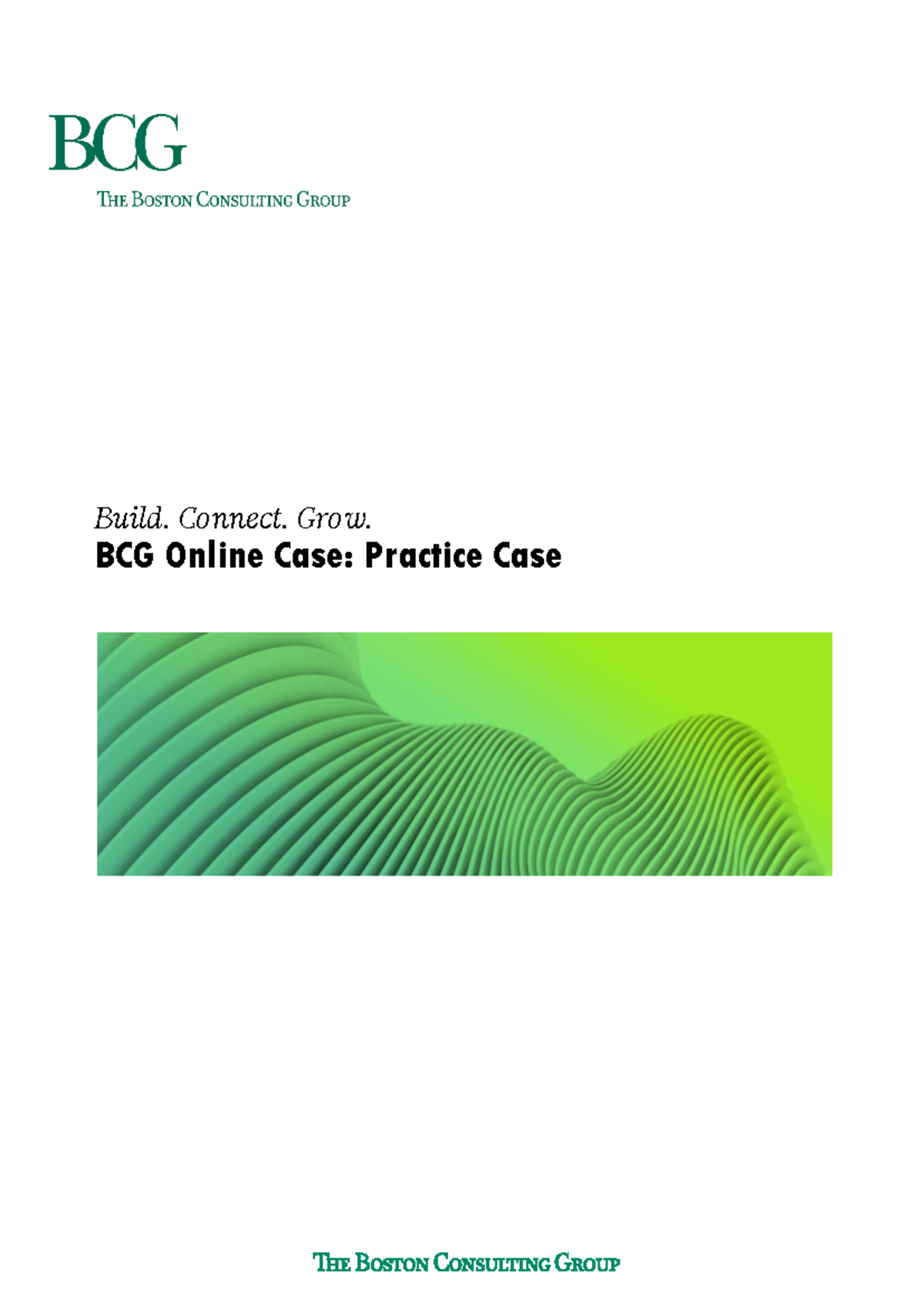 BCG Online Case Practice Test - Additional Questions & Answers - Studocu