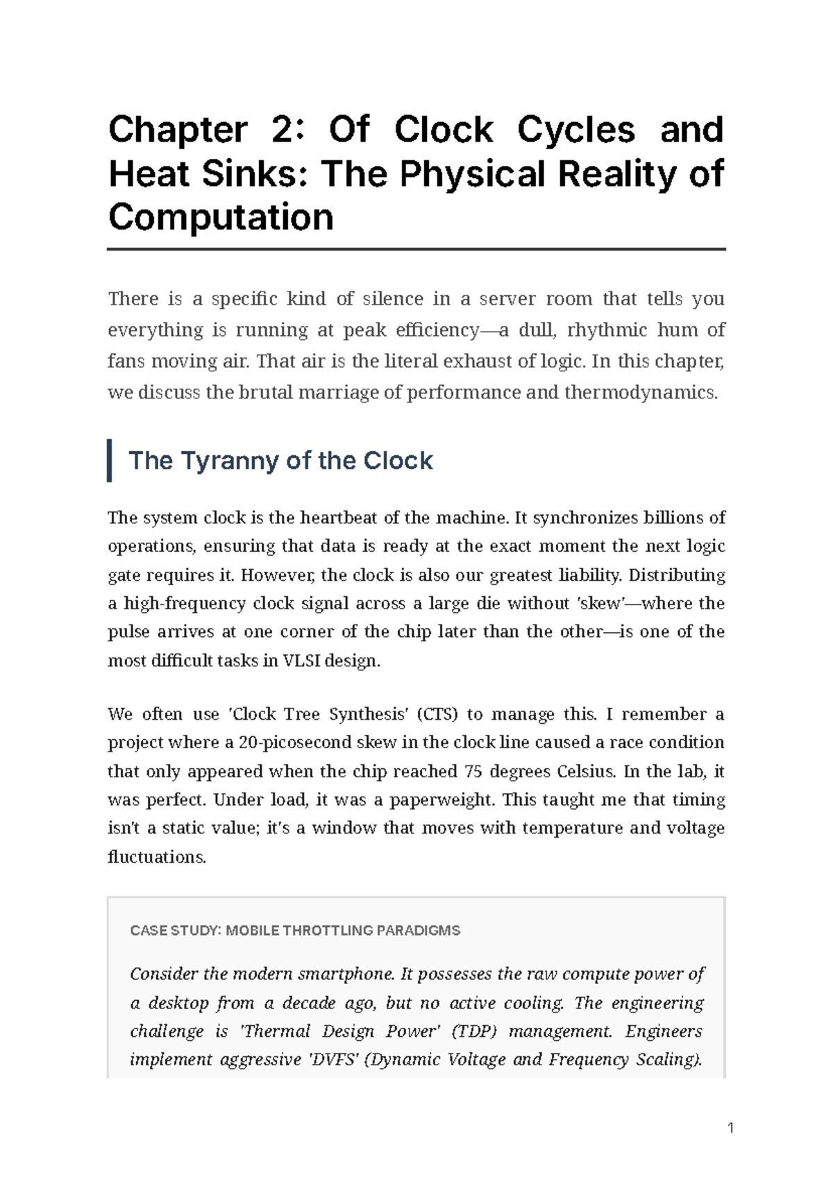 Chapter 2: Clock Cycles & Heat Sinks in Computation - Studocu