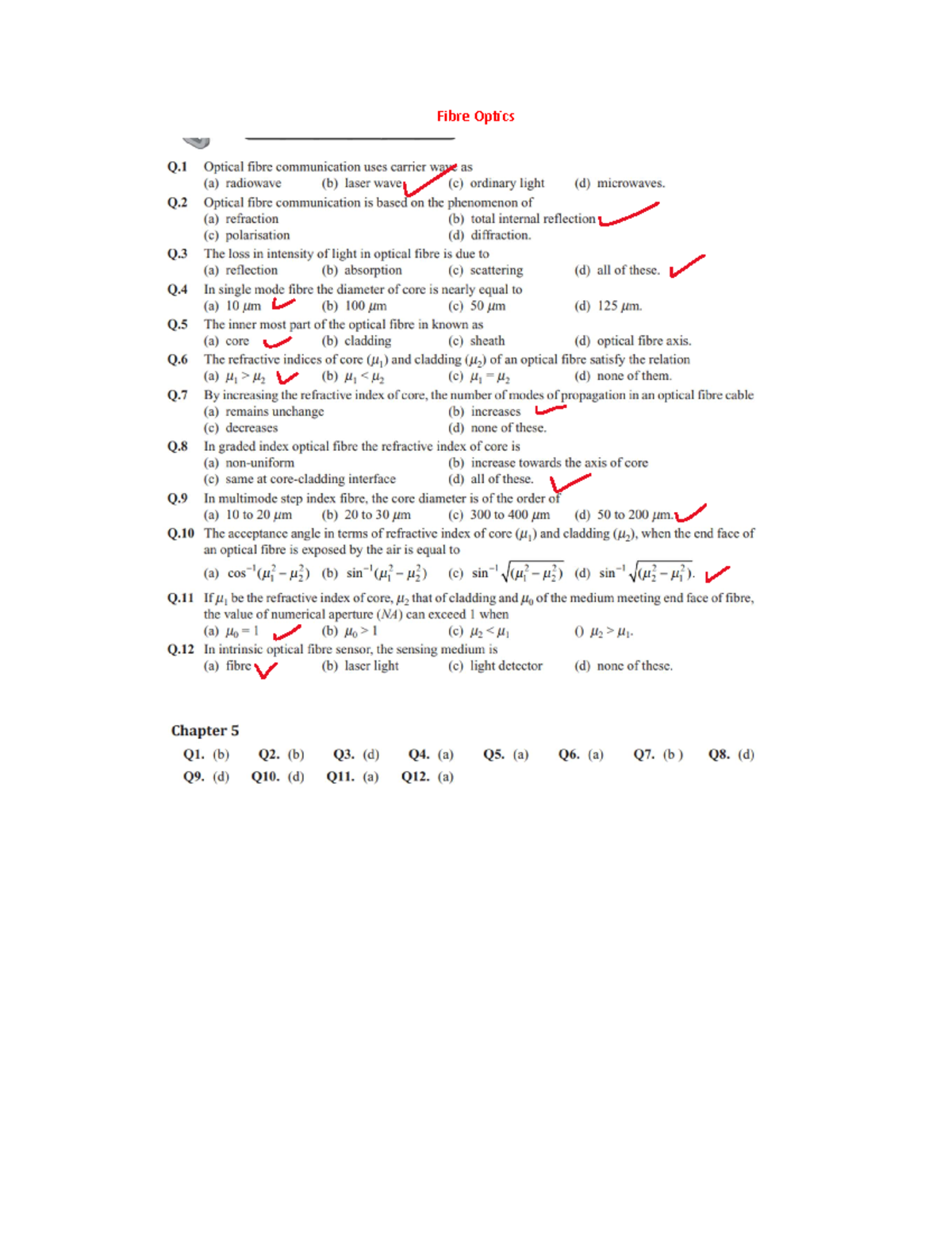 Fibre optics - class notes - Engineering Physics - Fibre OpƟcs - Studocu