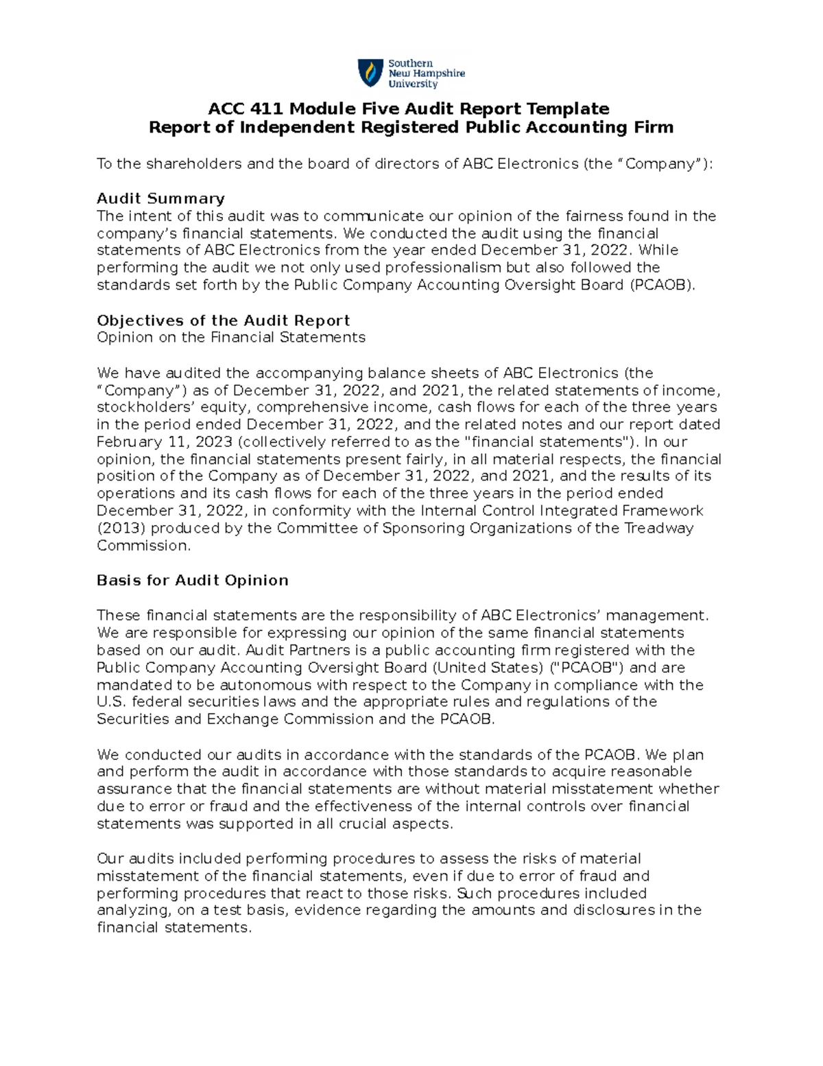 ACC 411 Module 2 Data Analytics Activity Template Guide - Studocu