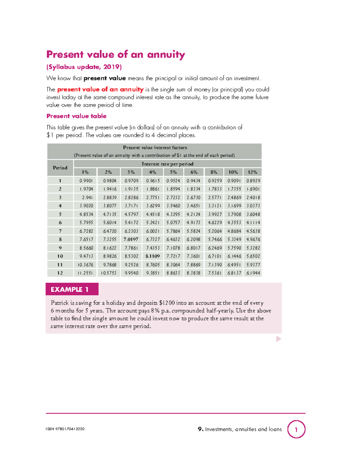 Annuity Questions and Present Value Concepts (MATHS IN FOCUS 12) - Studocu