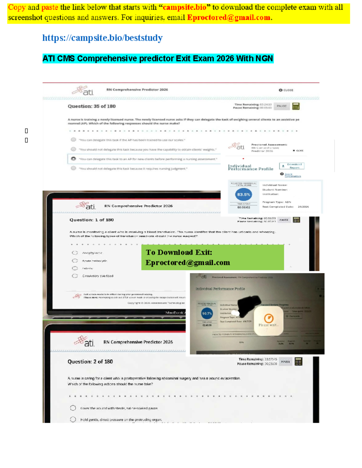ATI CMS Comprehensive Predictor Exit Exam 2026 with NGN Review - Studocu