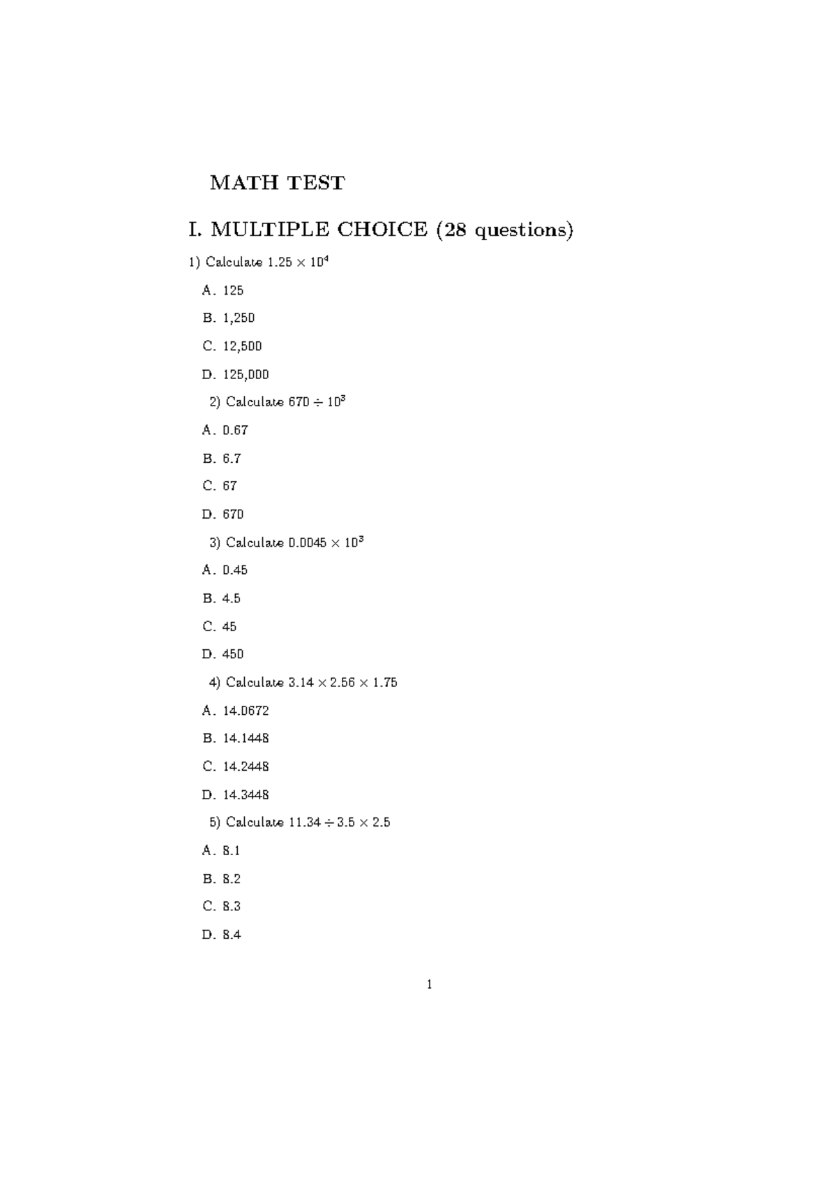 MATH TEST Review - Final Exam Prep for fgf Course - Studocu