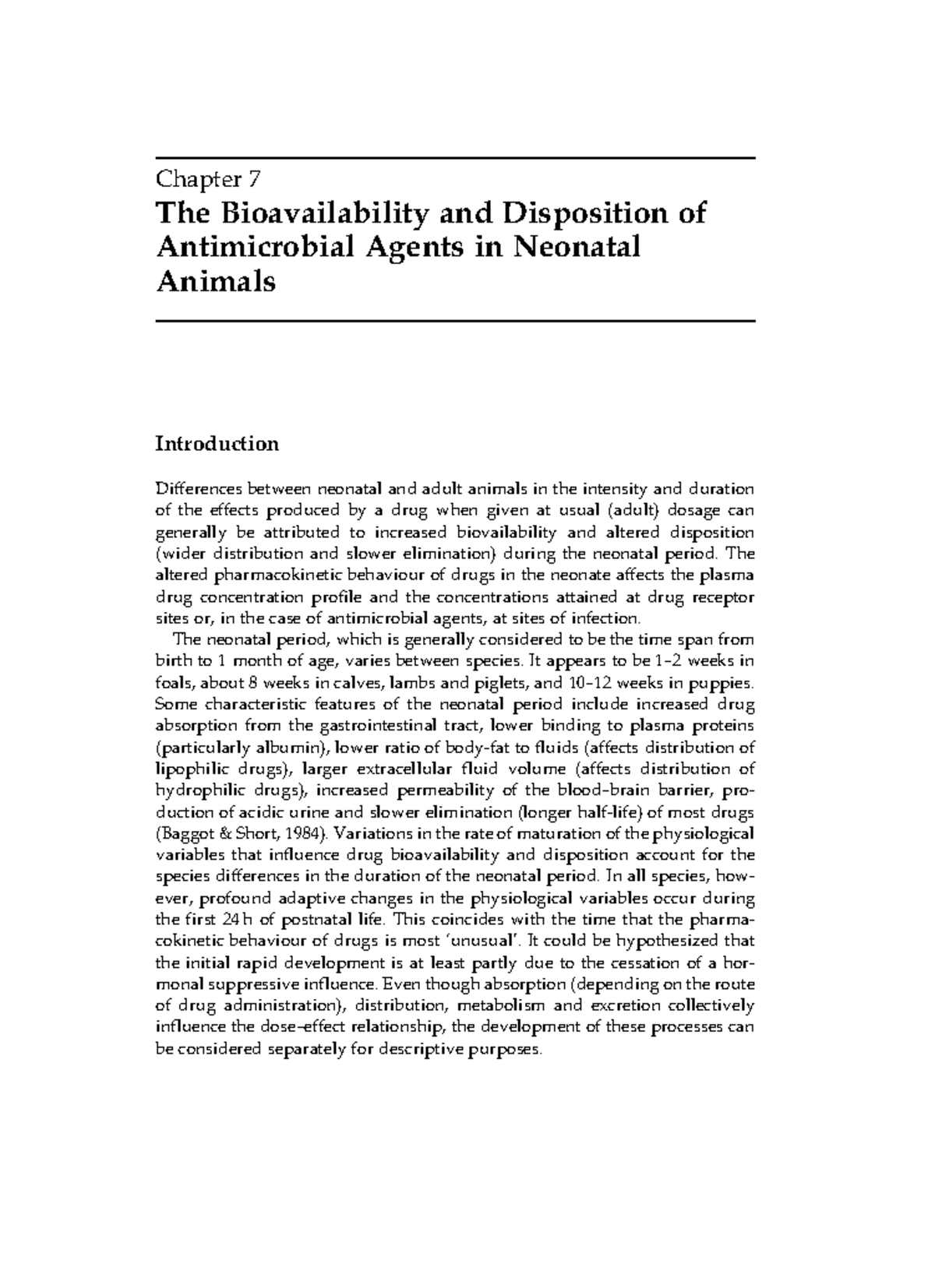 Chapter 7: Bioavailability & Disposition of Antimicrobials in Neonates ...