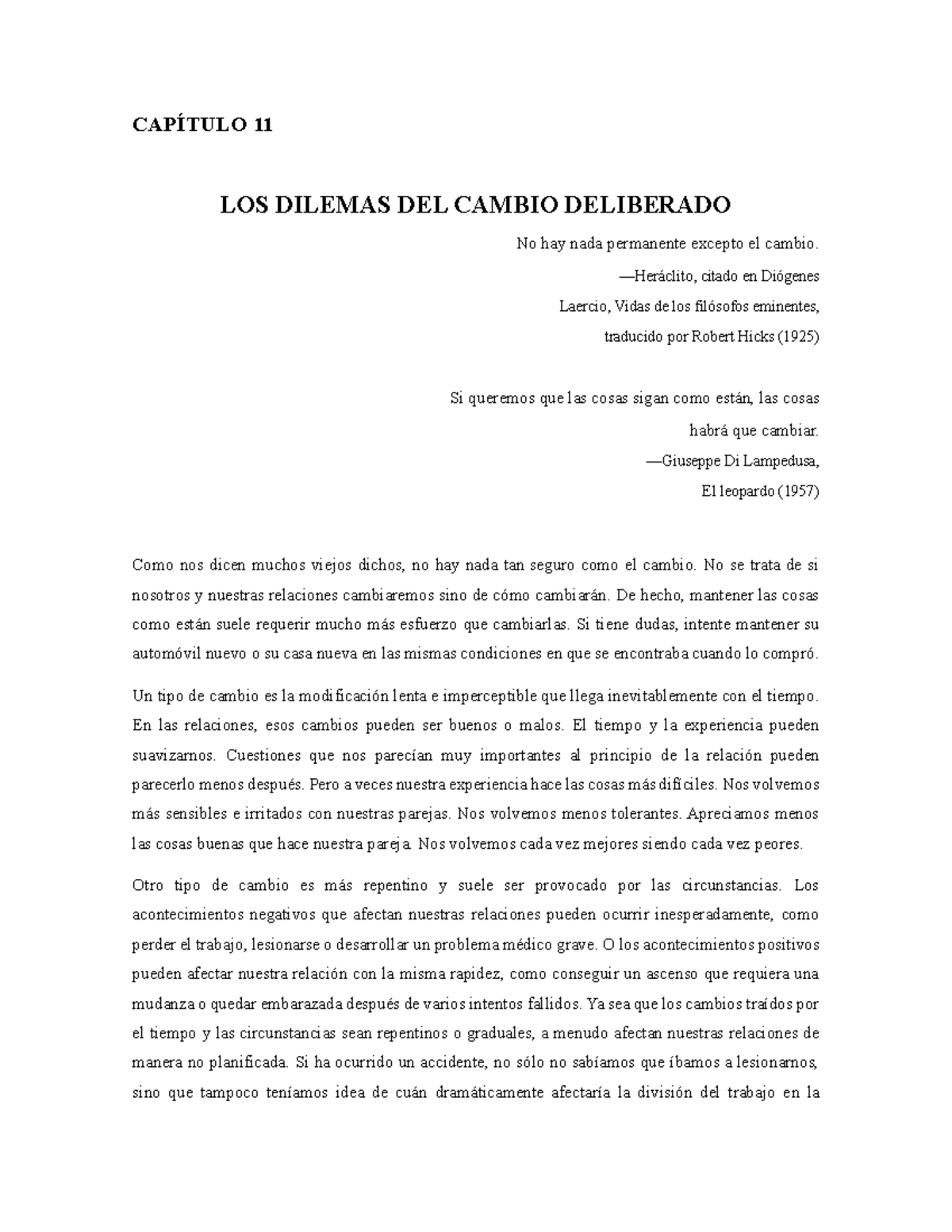 Capítulo 11: Dilemas del Cambio Deliberado y sus Implicaciones - Studocu