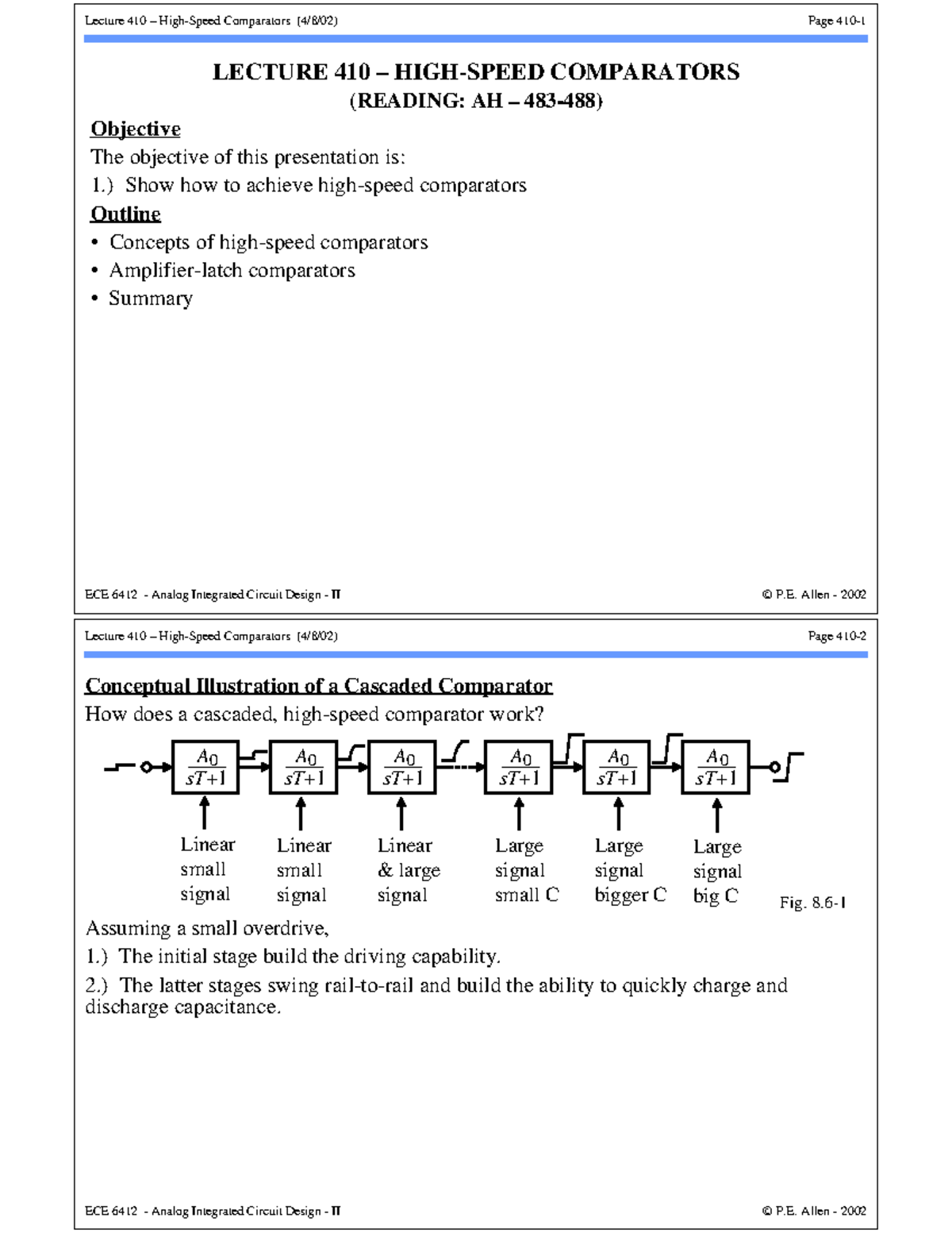 L410-Hi Speed Comp-2UP - ECE 6412 - Analog Integrated Circuit Design ...