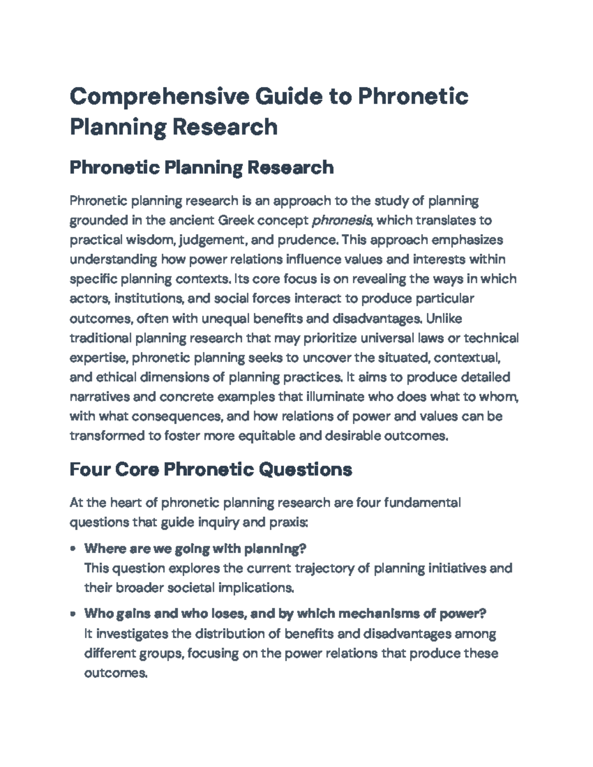 Phronetic Planning Research: A Comprehensive Guide to Ethics & Values ...