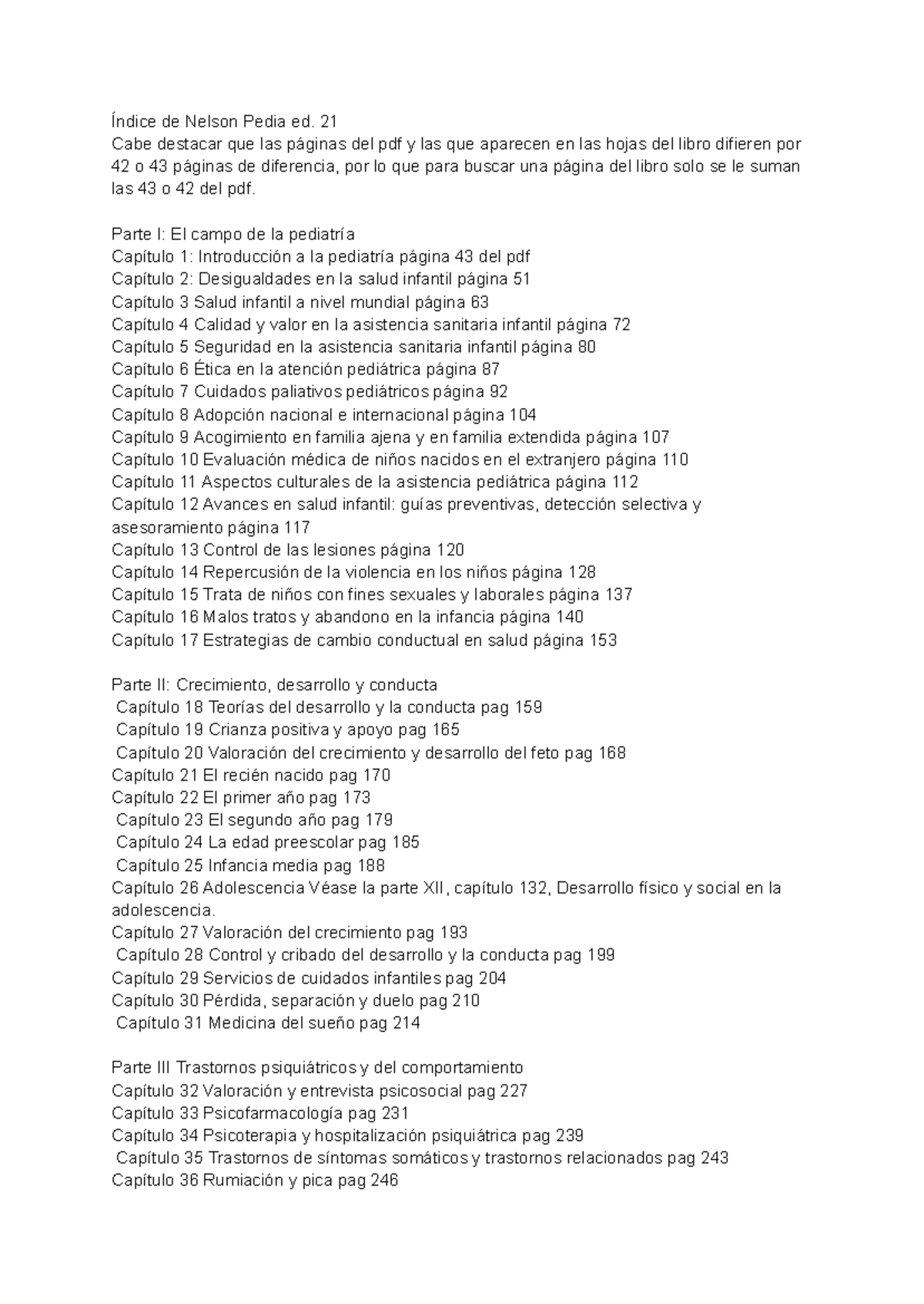 Índice de Nelson Pedia 21: Guía Completa de Pediatría - Document Preview