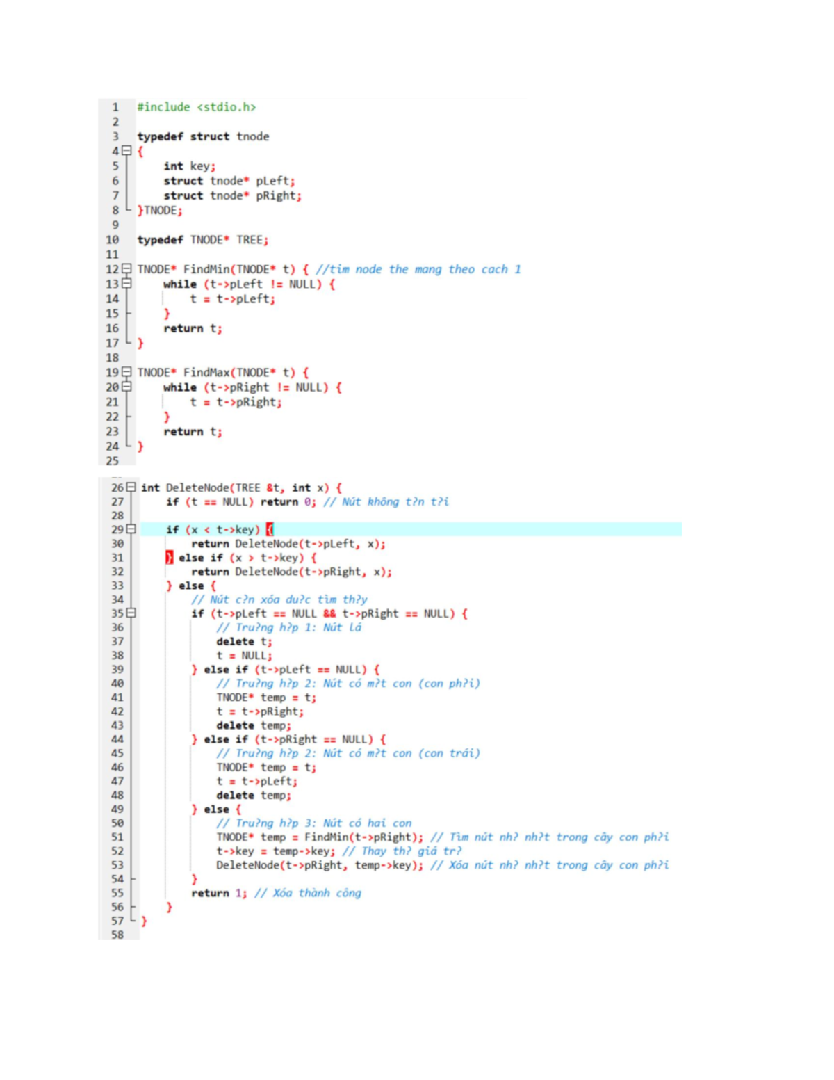 BST Tree Code Implementation - C Programming Notes - Studocu