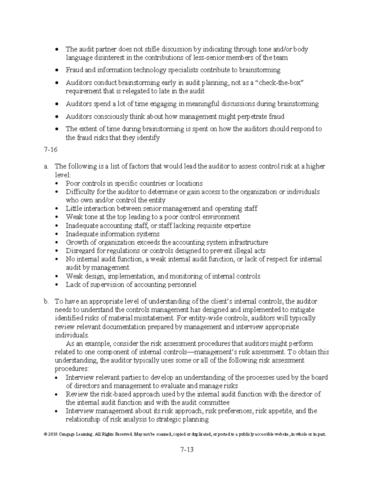 Auditing a Risk-Based Approach: Team Dynamics & Control Risks (SM 214 ...