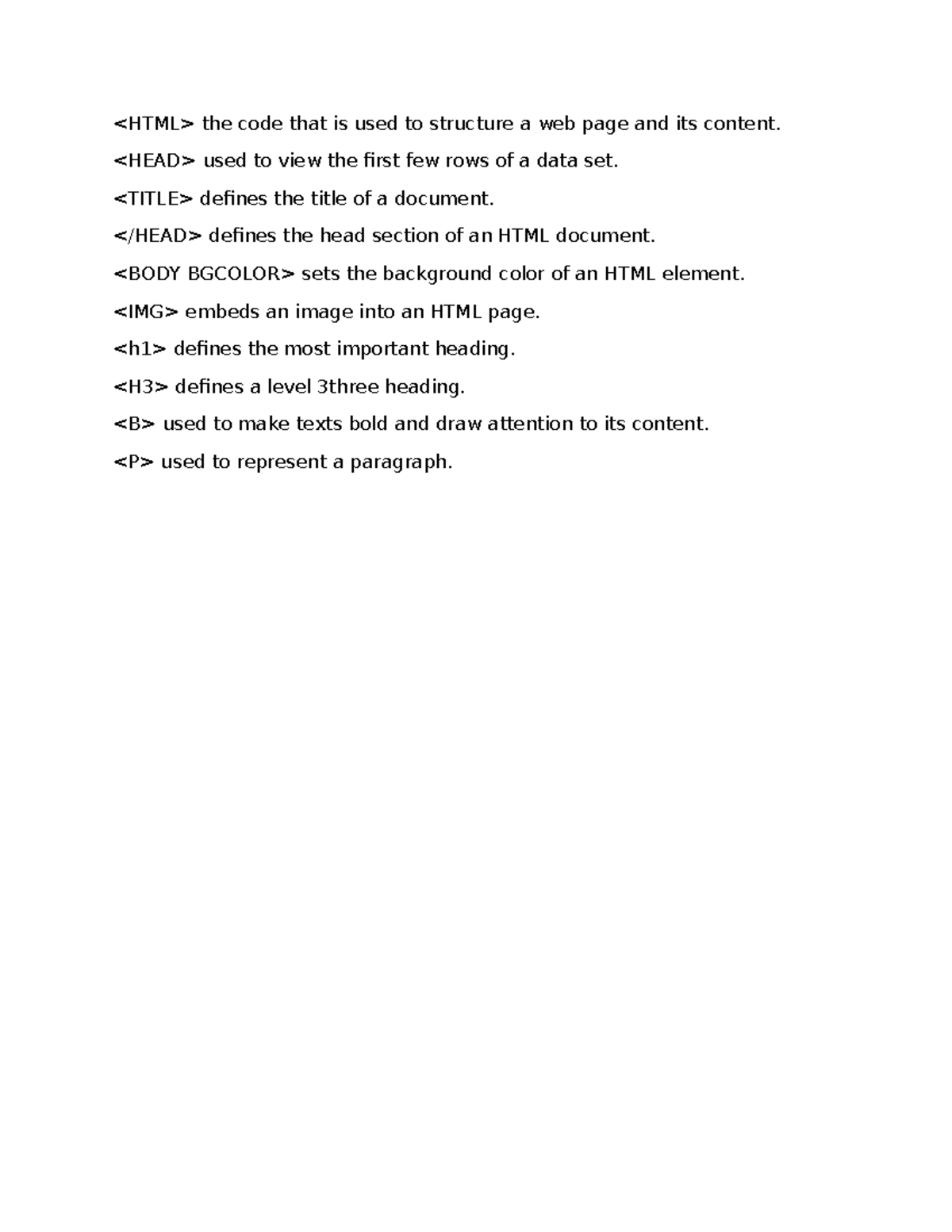HTML means Hypertext Markup Language - the code that is used to ...