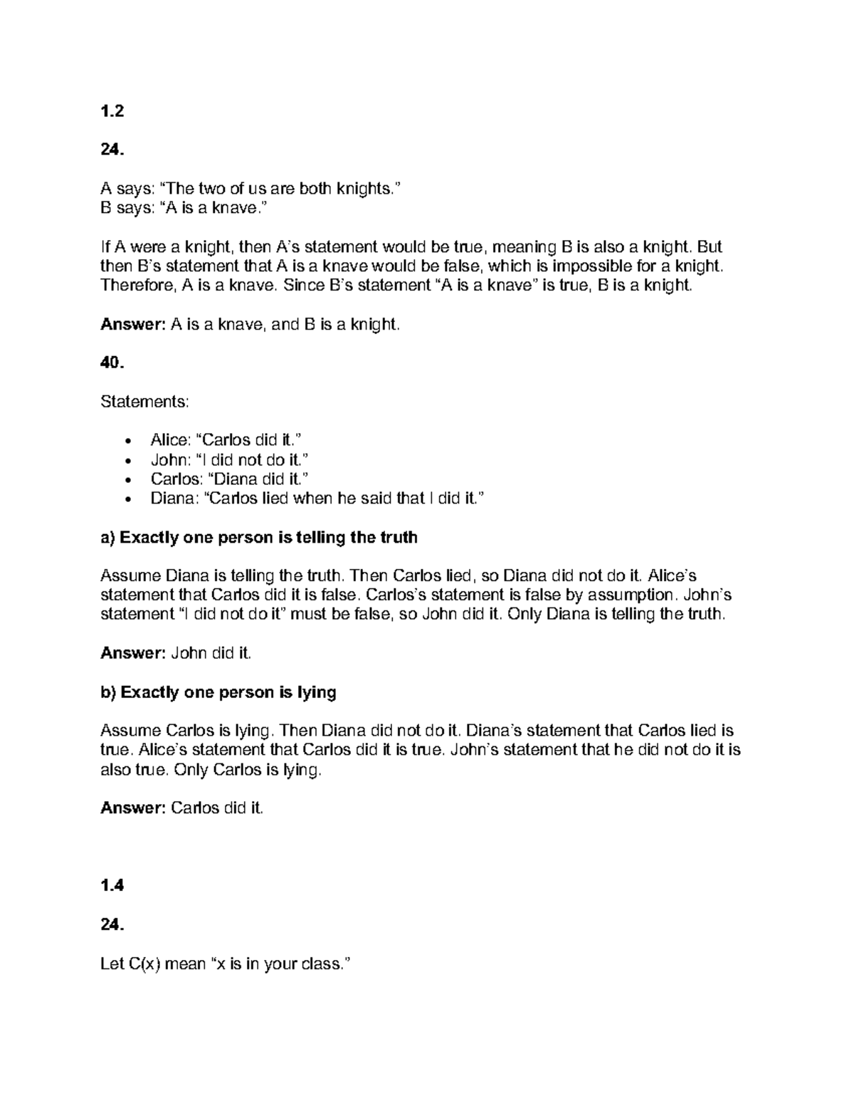 CPSC2190 Assignment 1: Logic and Proofs Analysis - Studocu