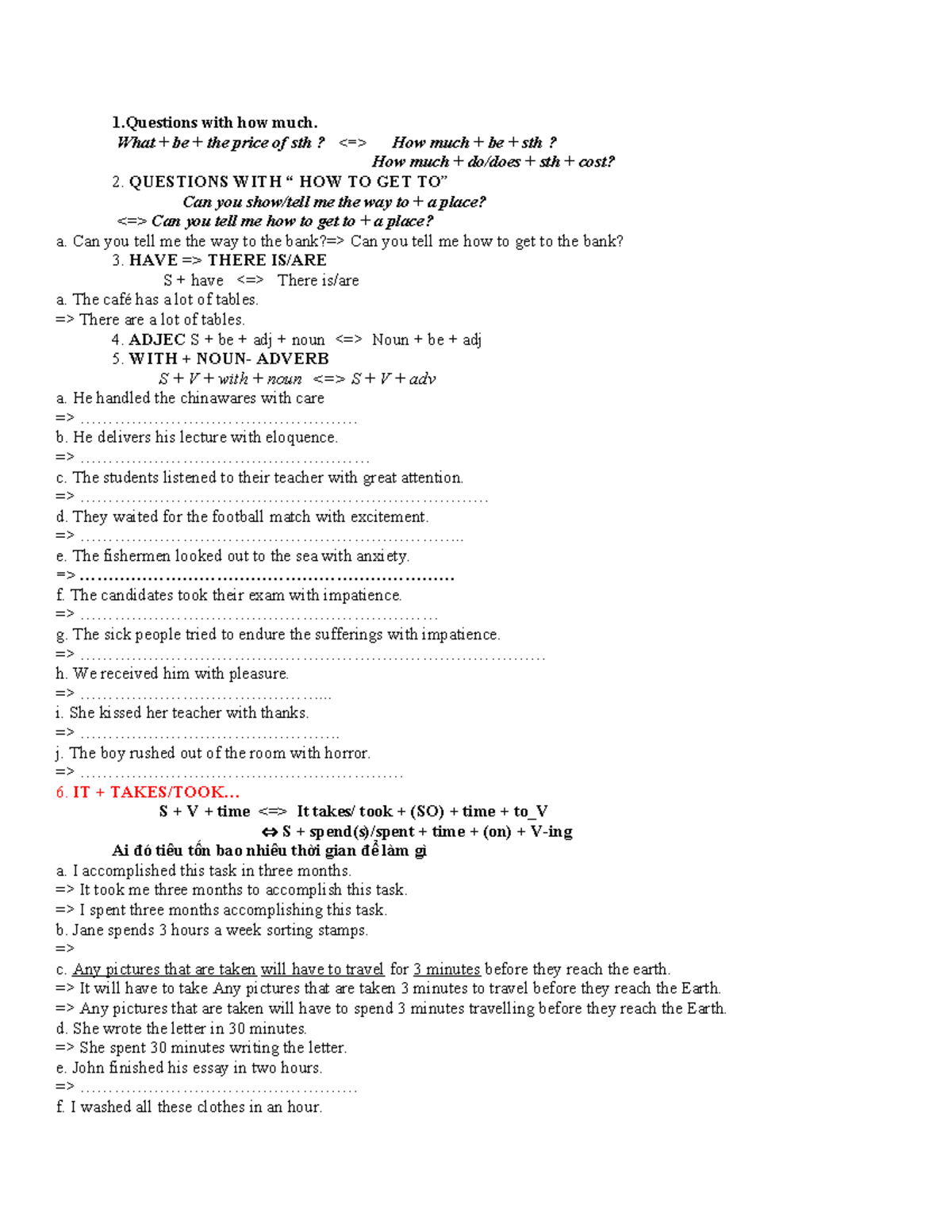 English Grammar Notes: Questions, Adjectives, and Verbs (ENG101) - Studocu