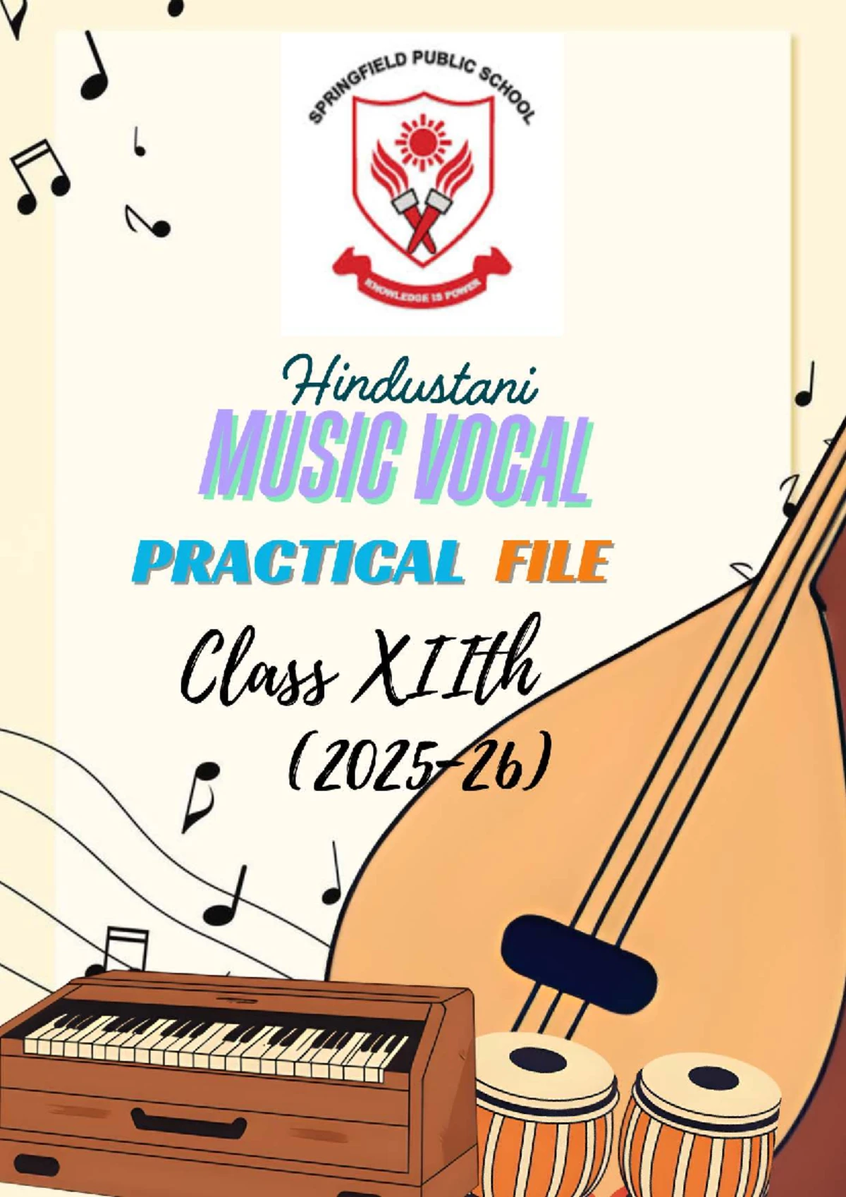 12 Practical FILE Front PAGE - COMPSCI 101 - HINDUSTANI MUSIC VOCAL S P ...