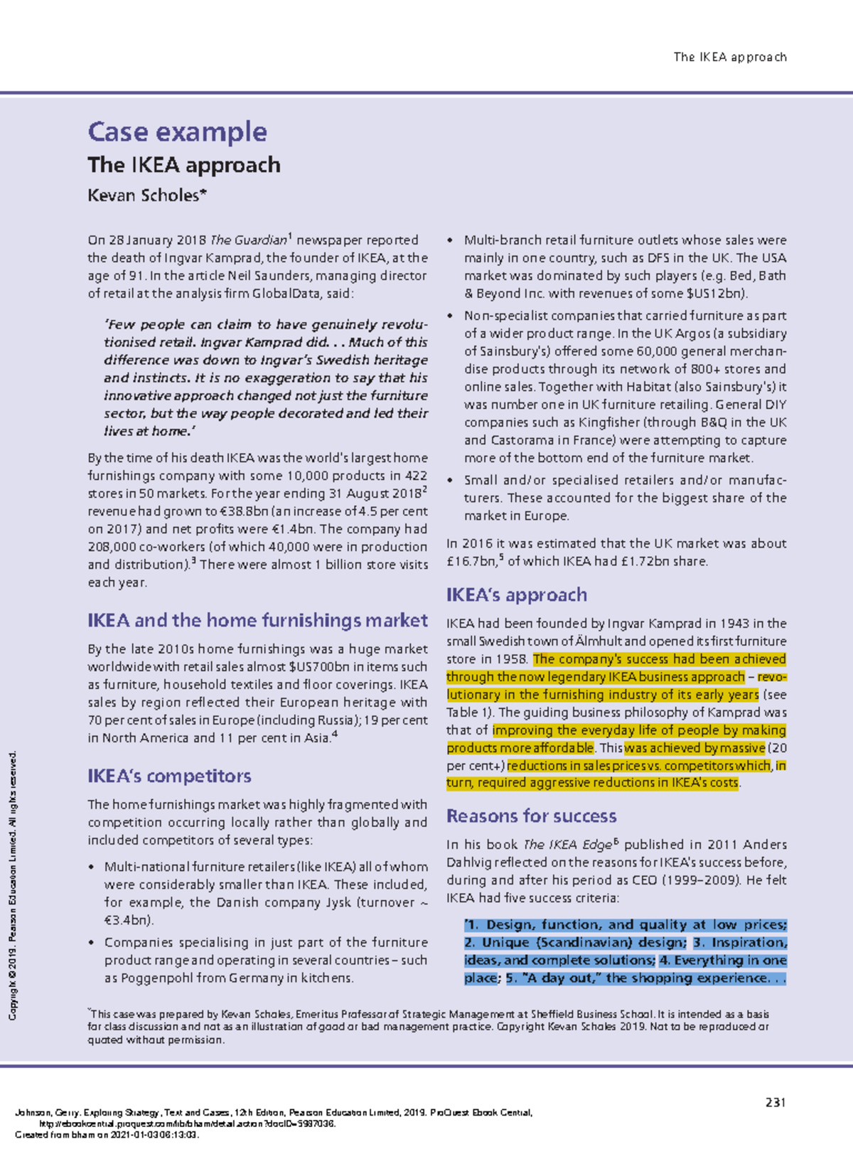 IKEA Case Study Analysis - Business Strategy and Model Insights - Studocu