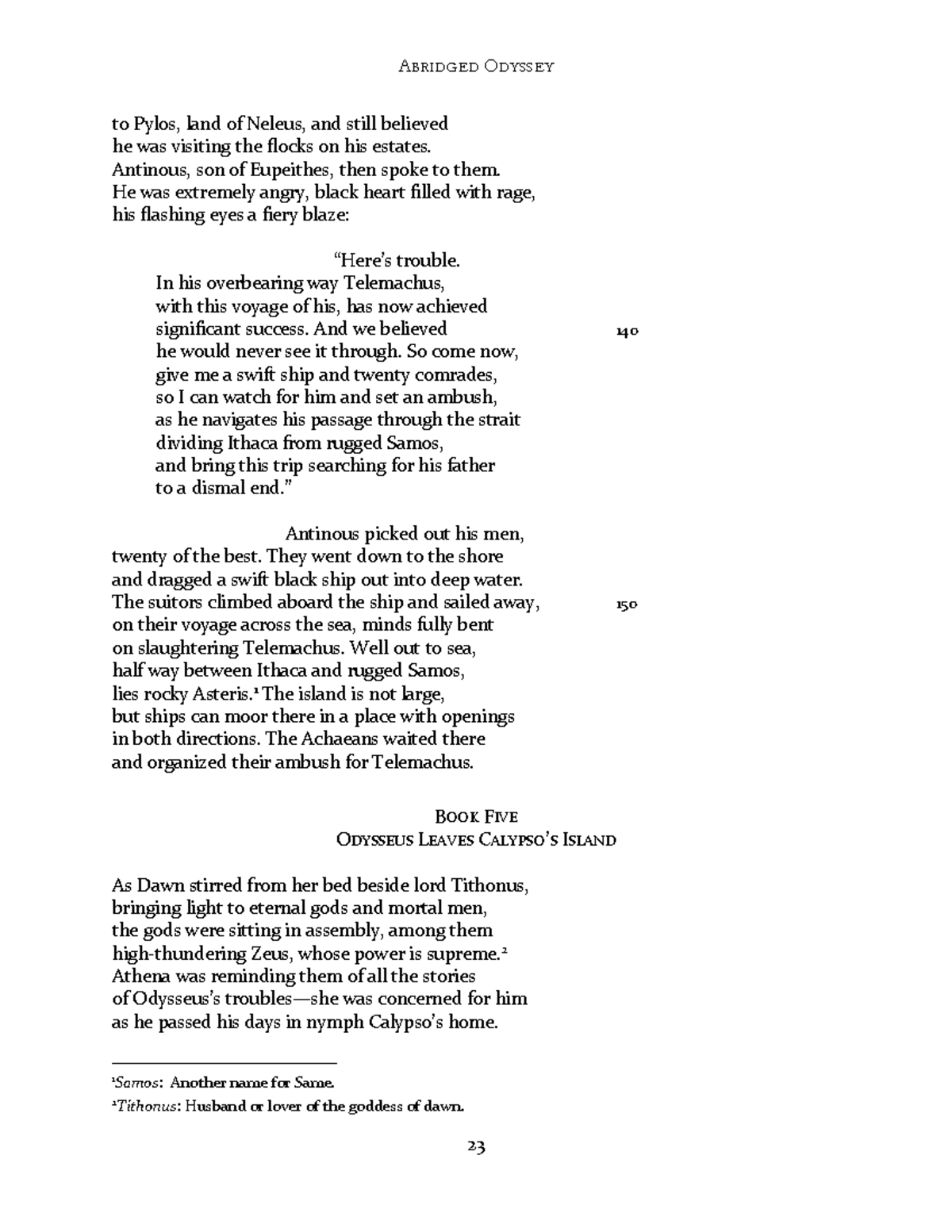 The Odyssey (Book 5) - Telemachus' Journey and Odysseus' Struggles ...