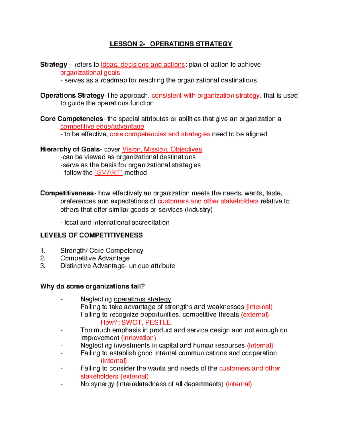 Lesson-2.-OM.TQM - Operations Management and TQM Lesson 2 Summary ...