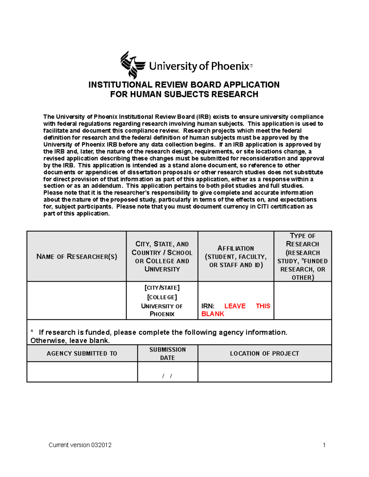 PSY335 IRB Application for Human Subjects Research Guidelines - Studocu