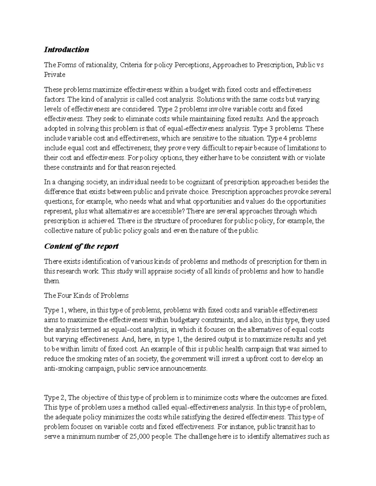 Narrative report carl - can help you - Introduction The Forms of ...
