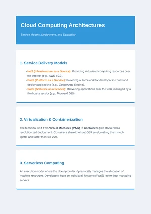 Cloud Computing - Study Notes & Assignments - Studocu