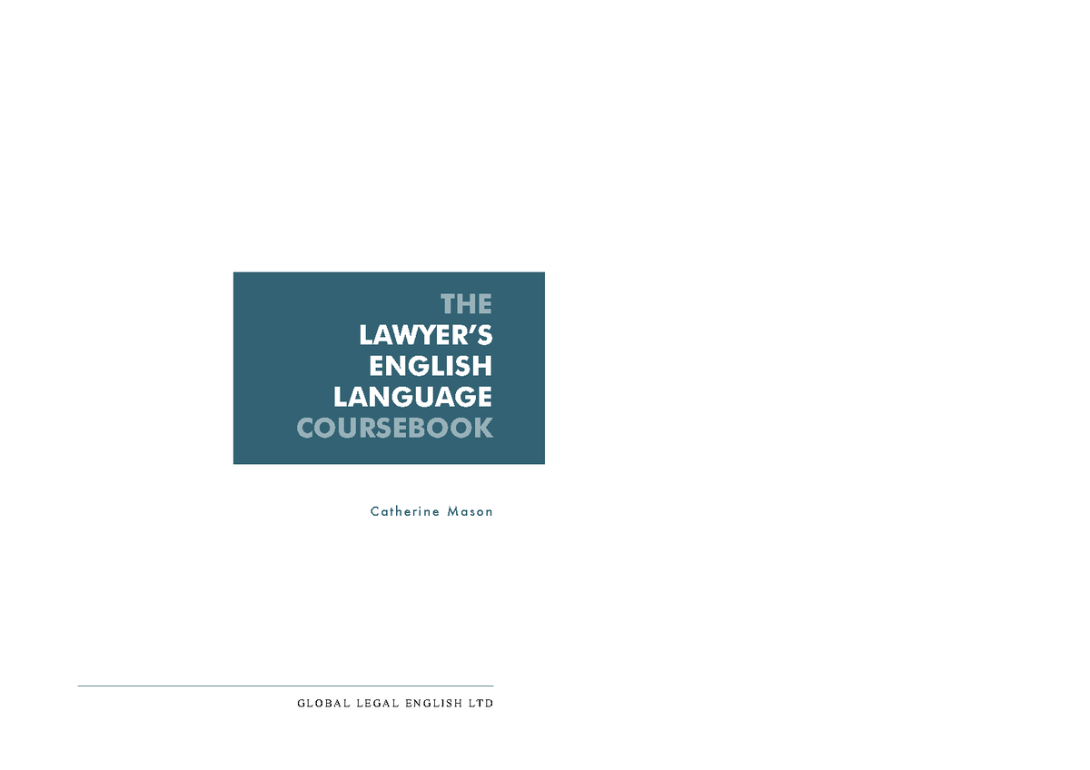 The Lawyer's English Language Coursebook Answer Key Pdf