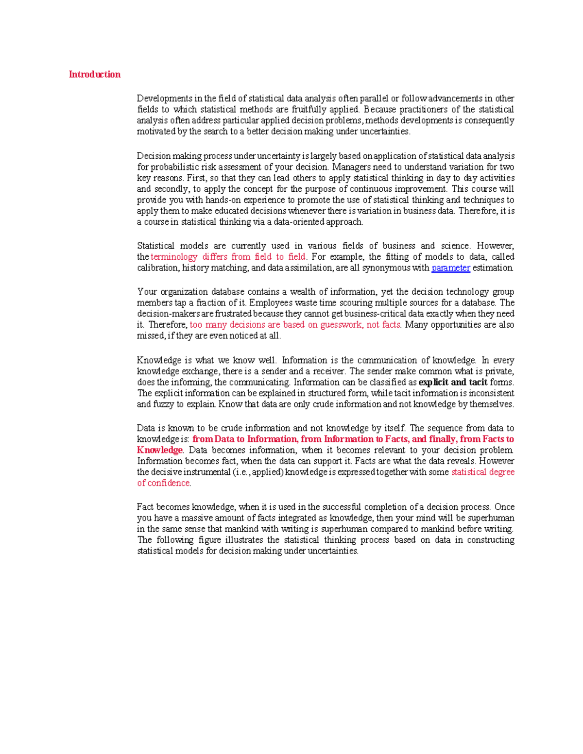 Introduction to Statistics: Understanding Data Analysis and Decision ...