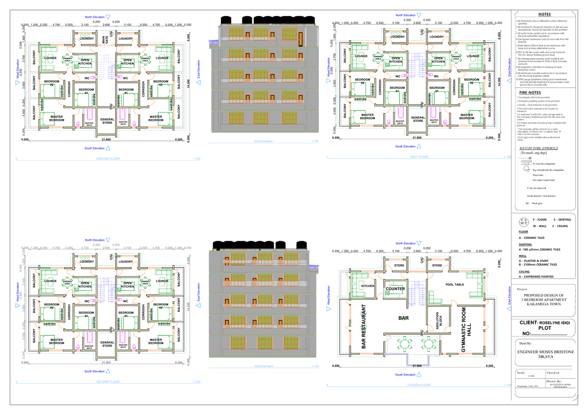 Proposed Design of 3-Bedroom Apartment - MKAYA 001 Documentation - Studocu