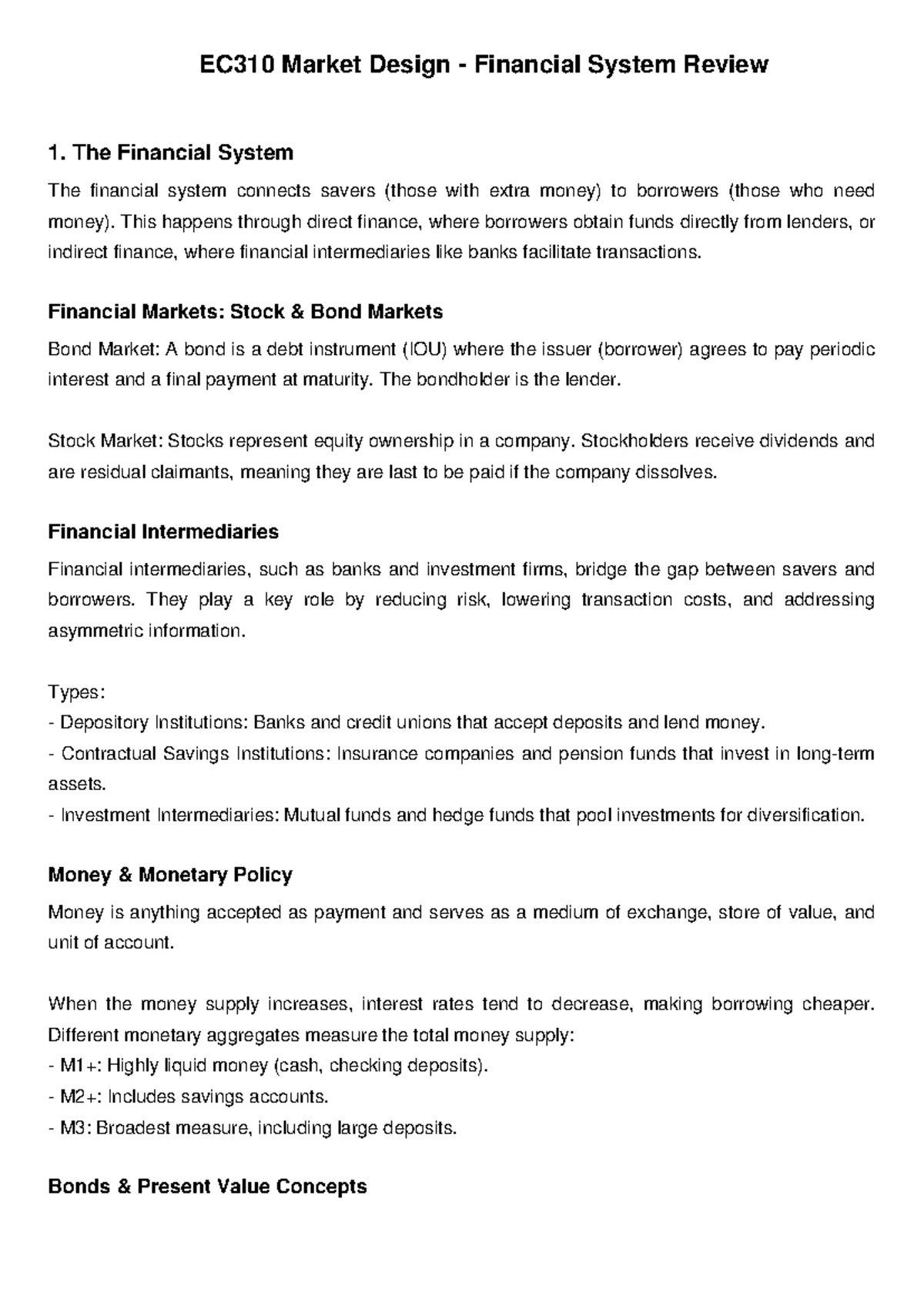 Economics of China Notes: Market Systems & Their Impacts (Wk 5) - Studocu