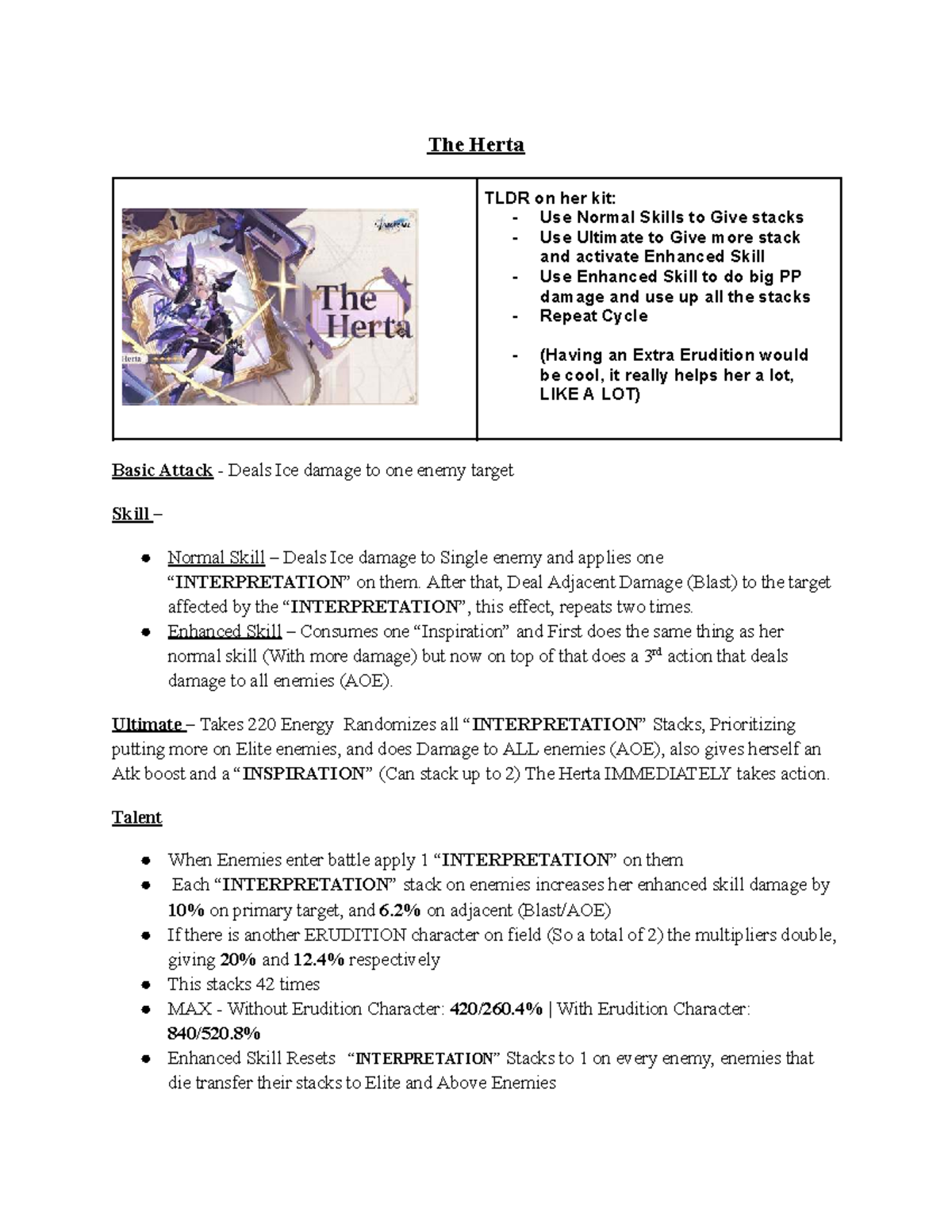 The Herta Guide for Building: Skills, Strategies, and Best Teammates ...