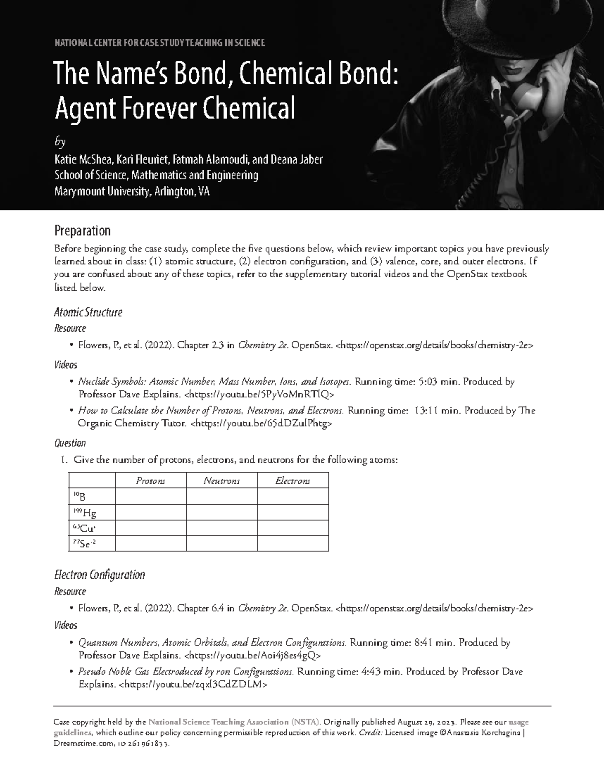 Chemistry Case Study: Chemical Bonds and PFAS Compounds (CHEM 101 ...