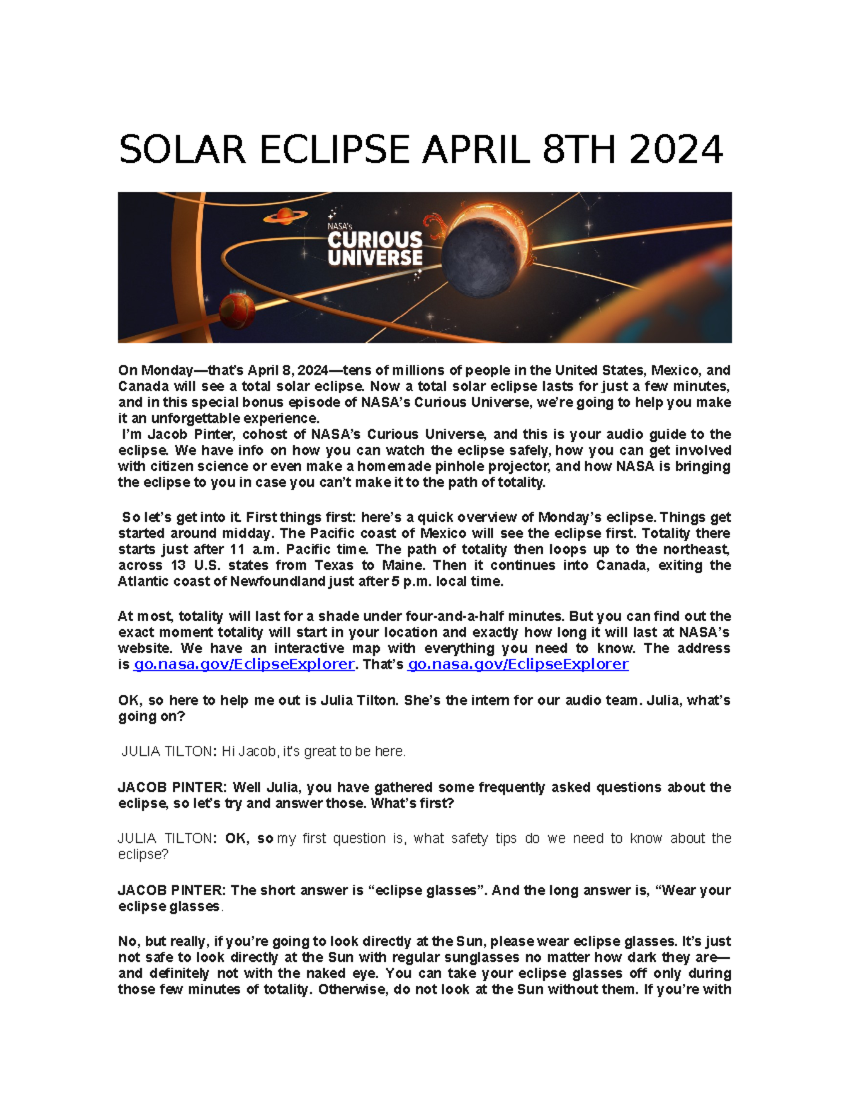 Solar Eclipse April 8TH 2024 - SOLAR ECLIPSE APRIL 8TH 2024 On Monday ...