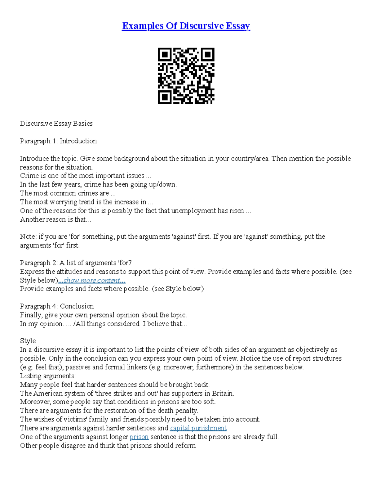 IELTS Writing Task: Sample Discursive Essays and Guidelines - Studocu