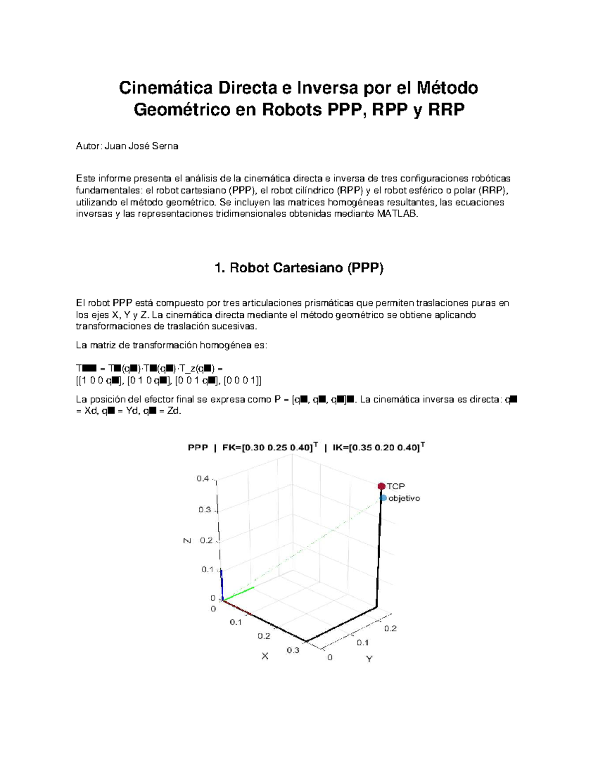 Cinemática Directa e Inversa Geométrica en Robots RPP y RRP - Studocu