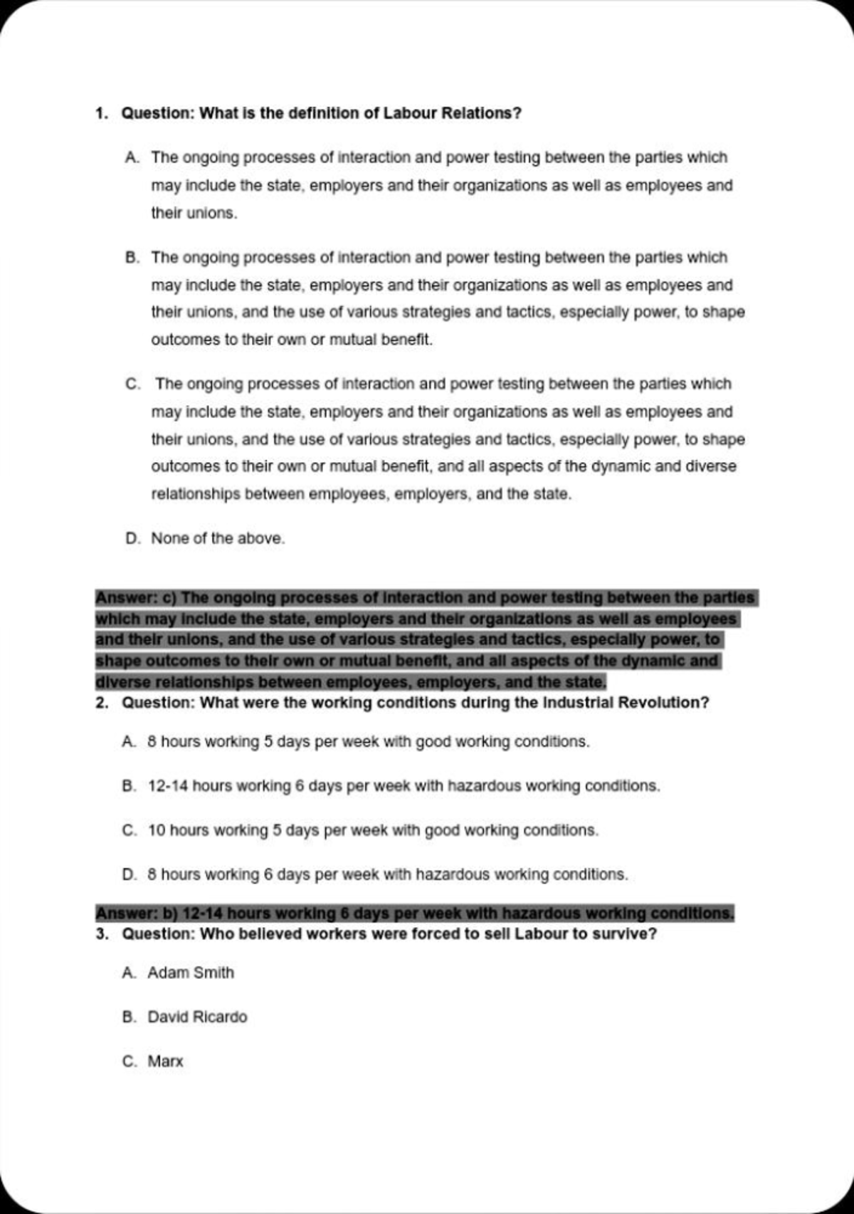 Labour Relations Overview and Key Concepts Analysis (LREL 101) - Studocu