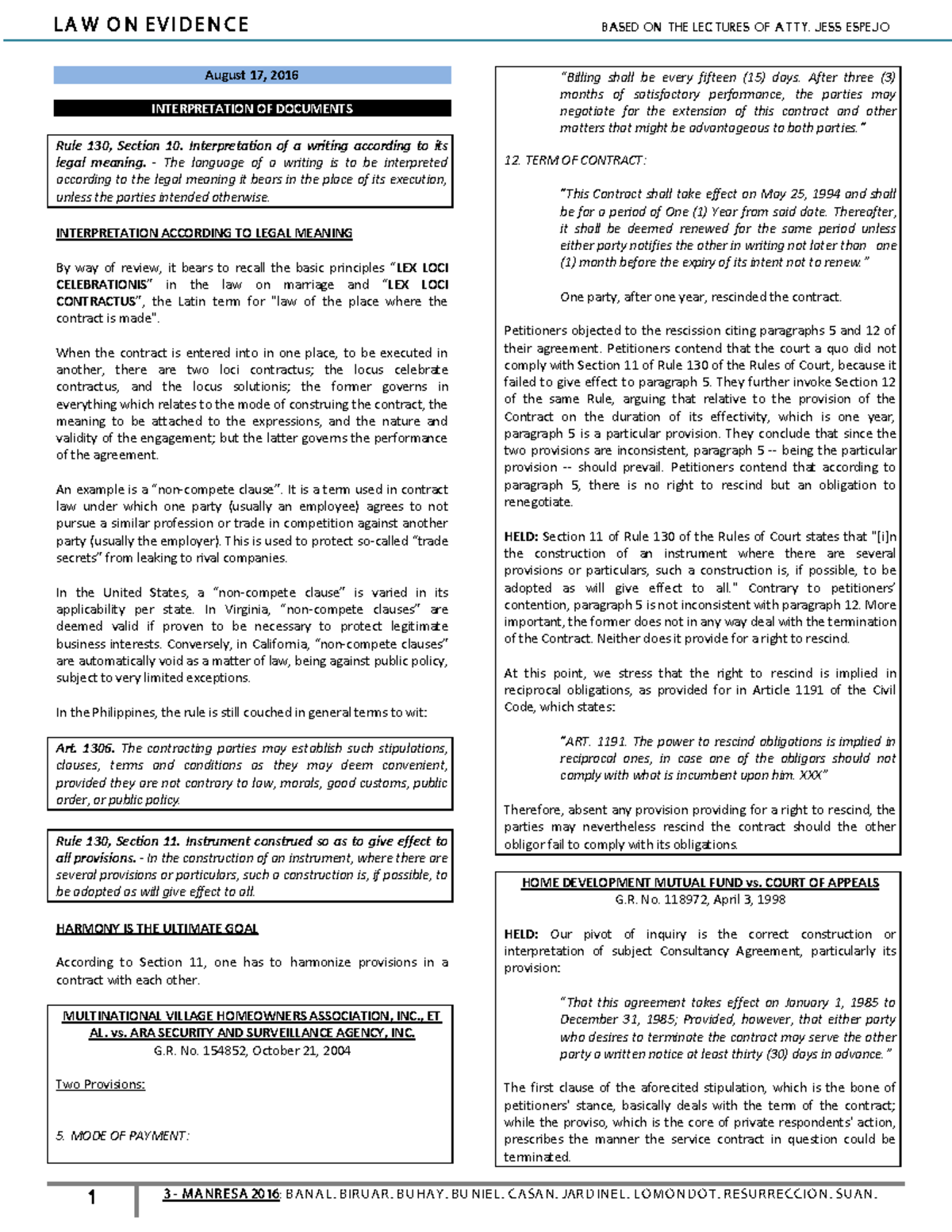 Interpretation of Legal Documents: Rule 130 Overview and Case Studies ...