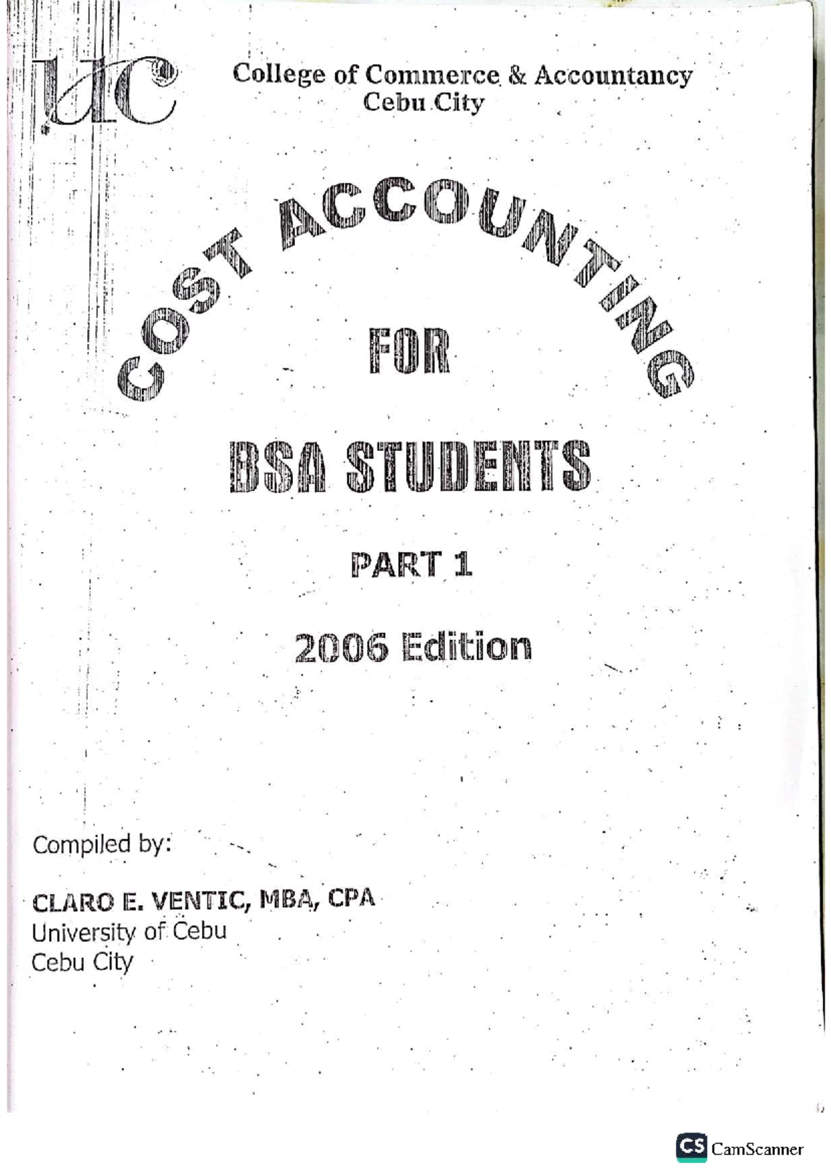 CS C1 Cost Accounting: A Comprehensive Guide for BSA Students - Studocu